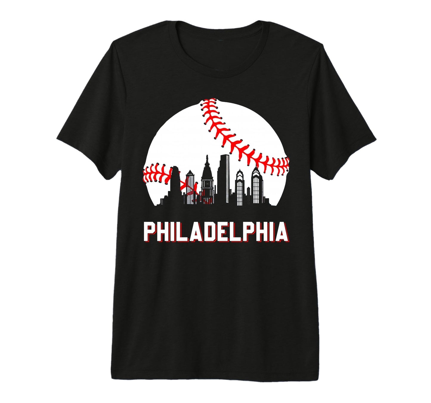 Philly Baseball Leopard Heart T-Shirt - Novelty Apparel for Adults - T-Shirt, Sweatshirt, Hoodie