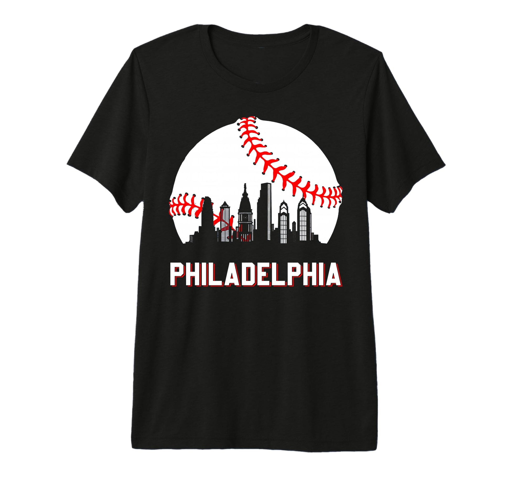 Philly Baseball Leopard Heart T-Shirt - Novelty Apparel for Adults - T-Shirt, Sweatshirt, Hoodie
