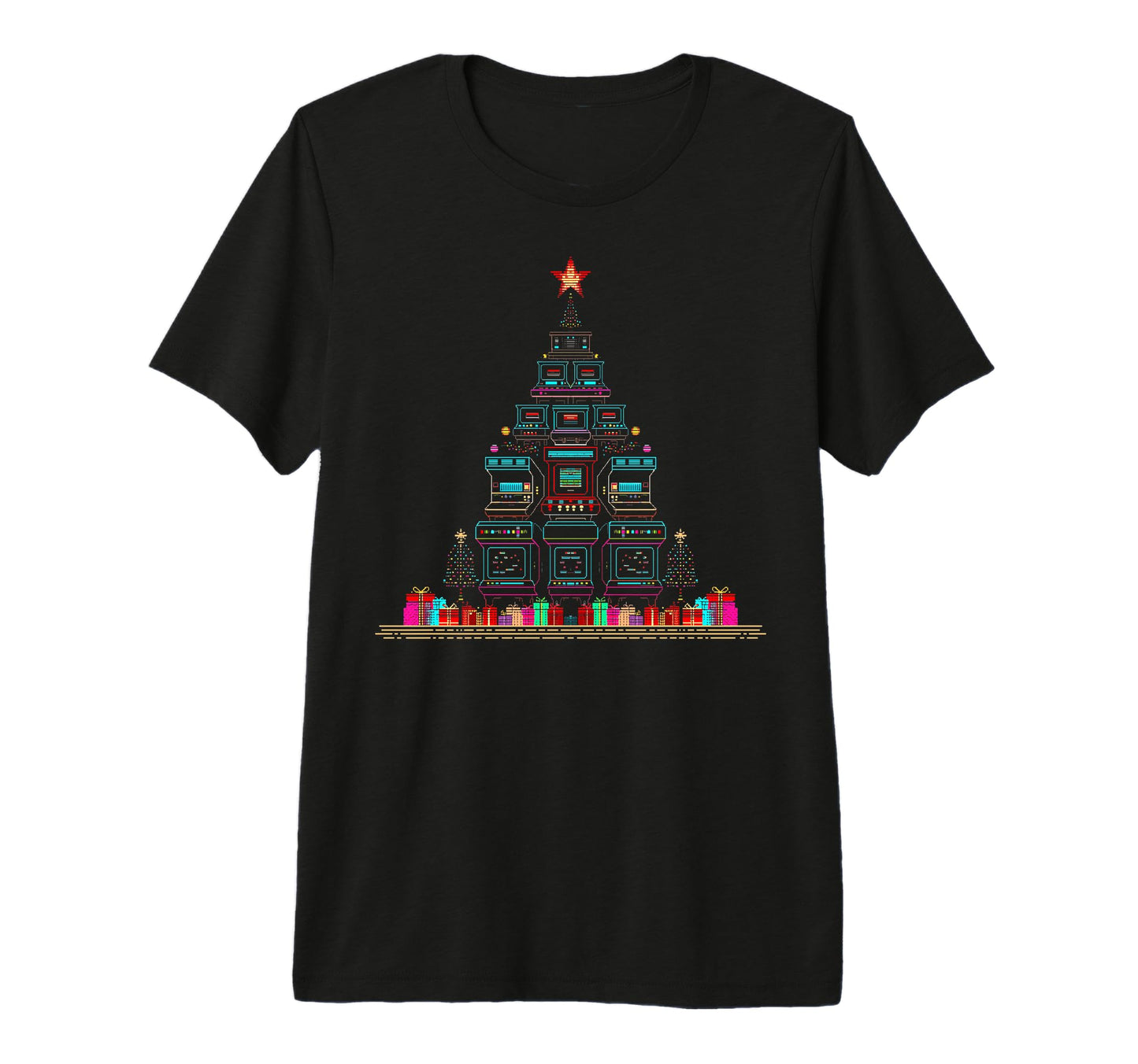 Arcade Games Gaming Tree Tri Blend T-Shirt - Casual Everyday Wear Men Women - T-Shirt, Sweatshirt, Hoodie