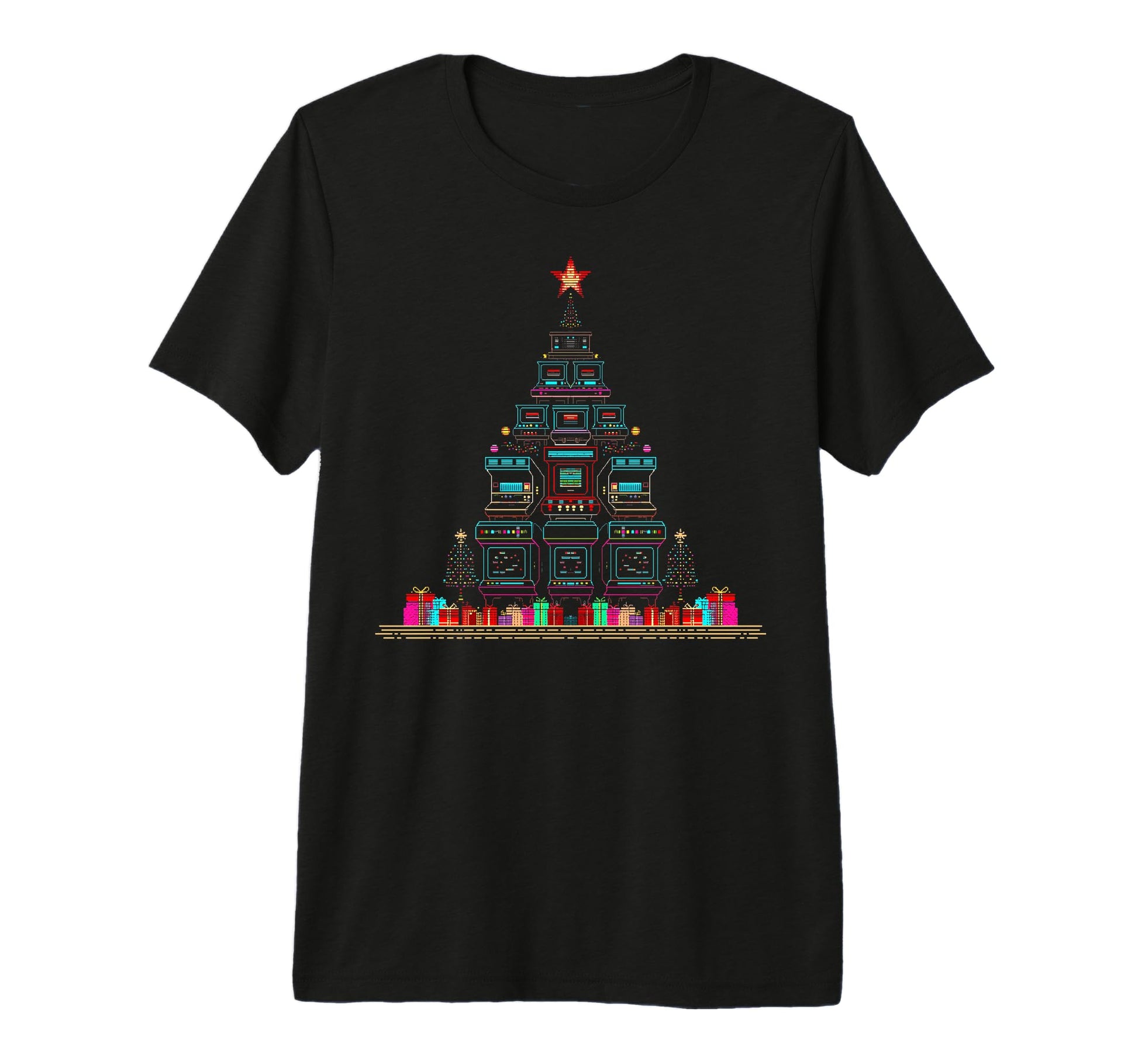 Arcade Games Gaming Tree Tri Blend T-Shirt - Casual Everyday Wear Men Women - T-Shirt, Sweatshirt, Hoodie