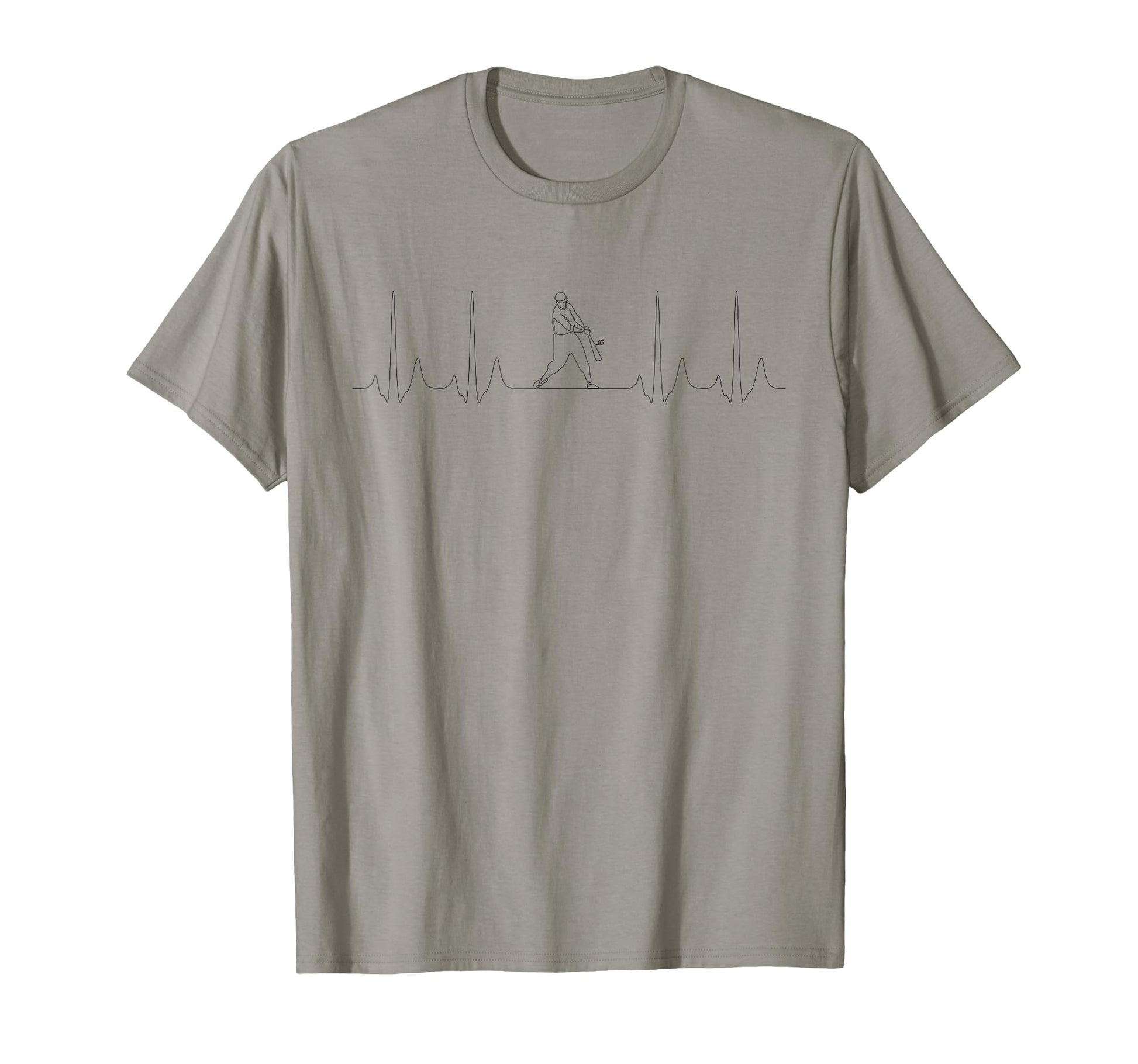 Baseball Players Heartbeat Baseball T-Shirt - Minimalist Print Men Women - T-Shirt, Sweatshirt, Hoodie