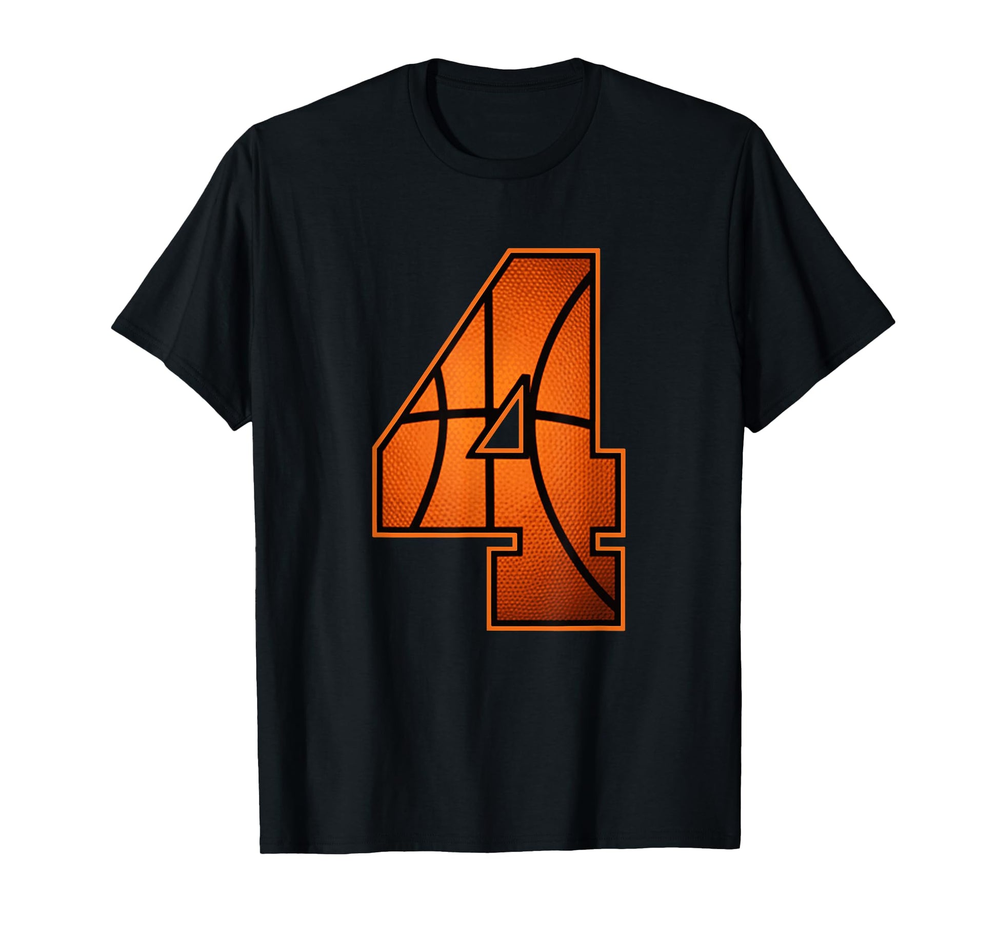 Number 4 Basketball Birthday T-Shirt - Novelty Apparel Unisex - T-Shirt, Sweatshirt, Hoodie