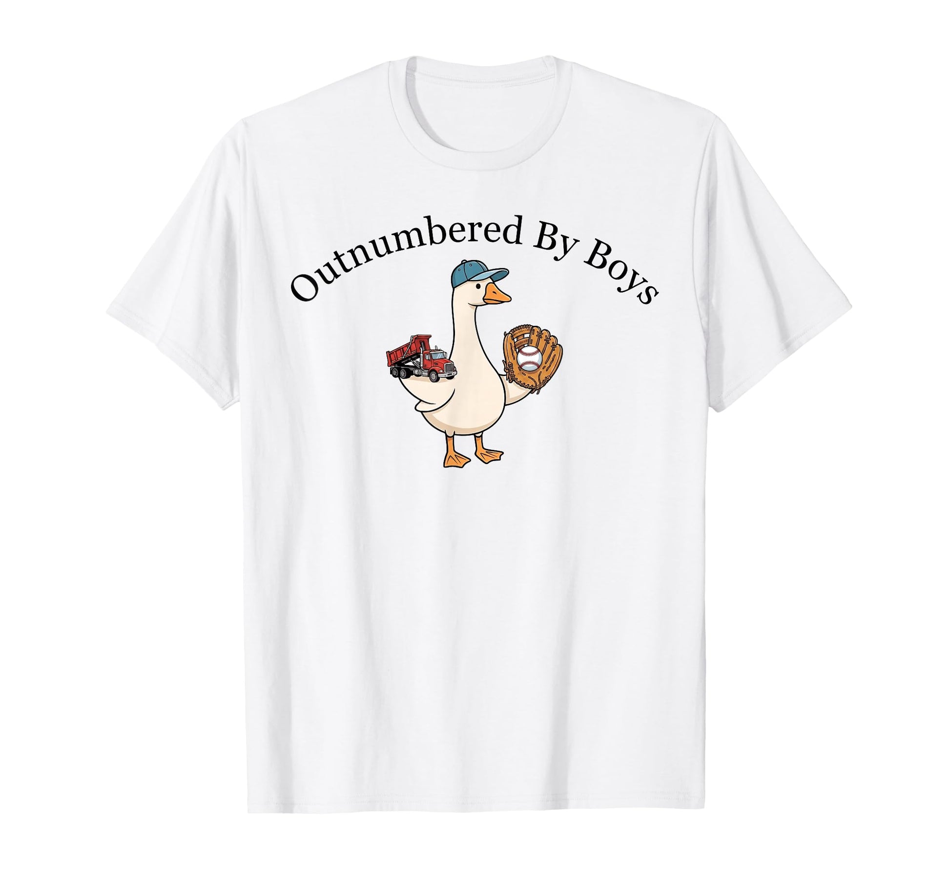 Outnumbered Baseball Funny Mom T-Shirt - Casual Everyday Wear Men Women - T-Shirt, Sweatshirt, Hoodie