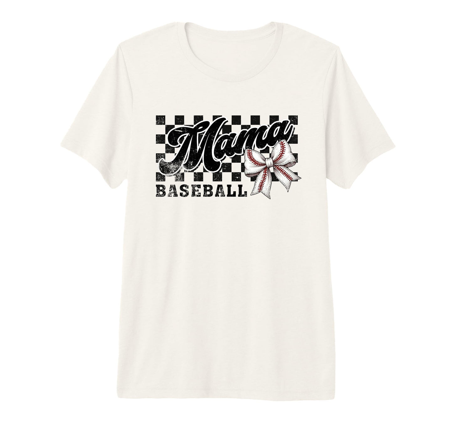 Baseball Mama Game Day Coquette Bow T-Shirt - Graphic Print Men Women - T-Shirt, Sweatshirt, Hoodie