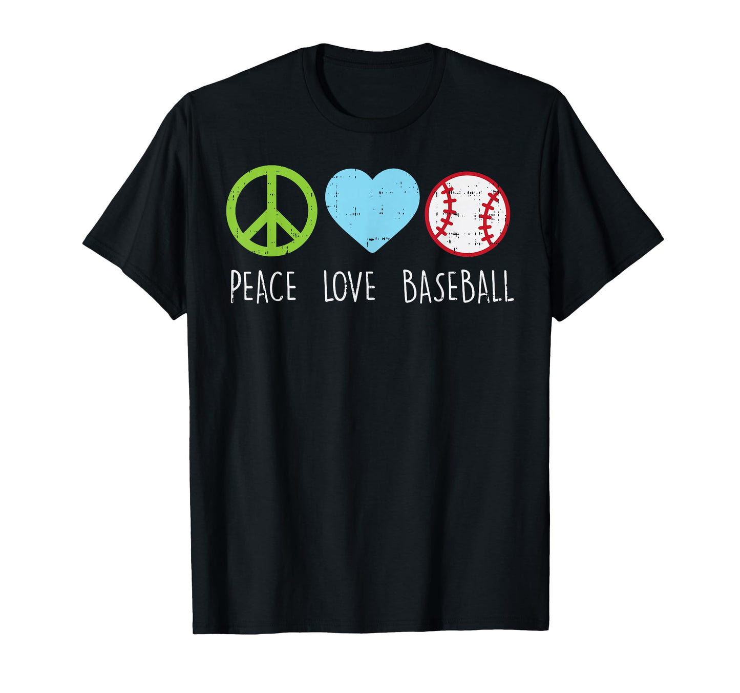 Peace Love Baseball Coach Player T-Shirt - Casual Everyday Wear Unisex - T-Shirt, Sweatshirt, Hoodie