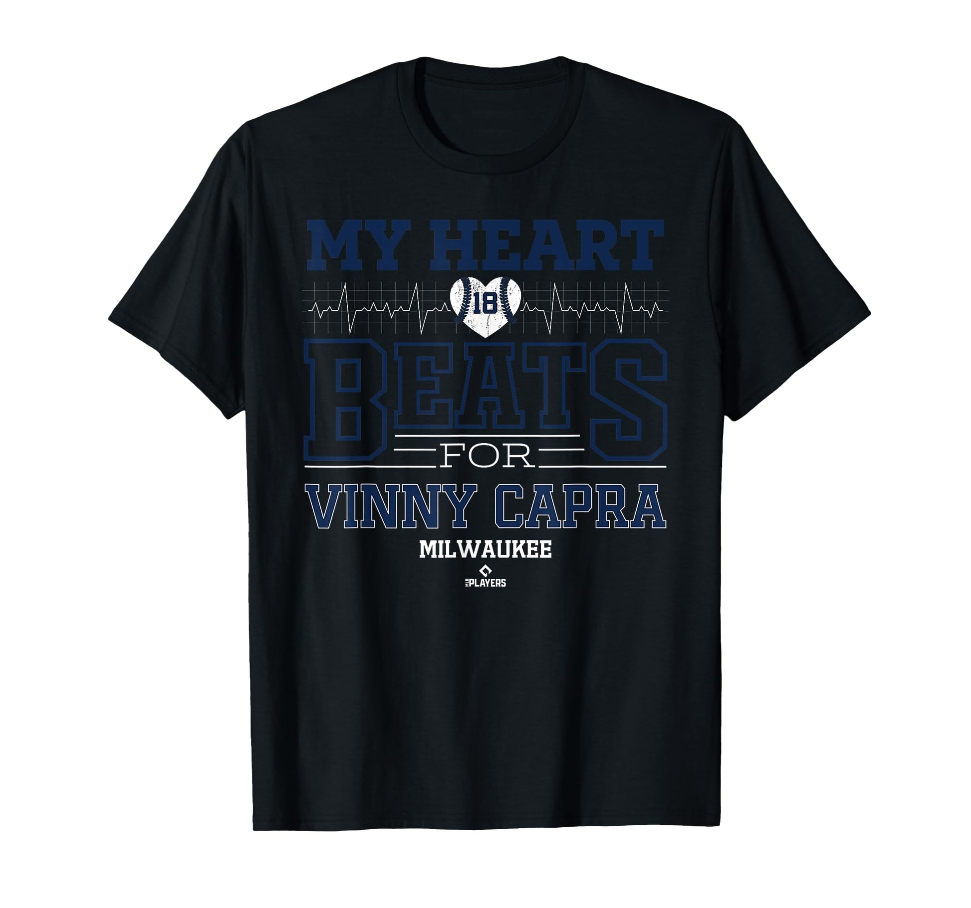My Heart Beats Vinny Capra Milwaukee T-Shirt - Novelty Apparel Men Women - T-Shirt, Sweatshirt, Hoodie