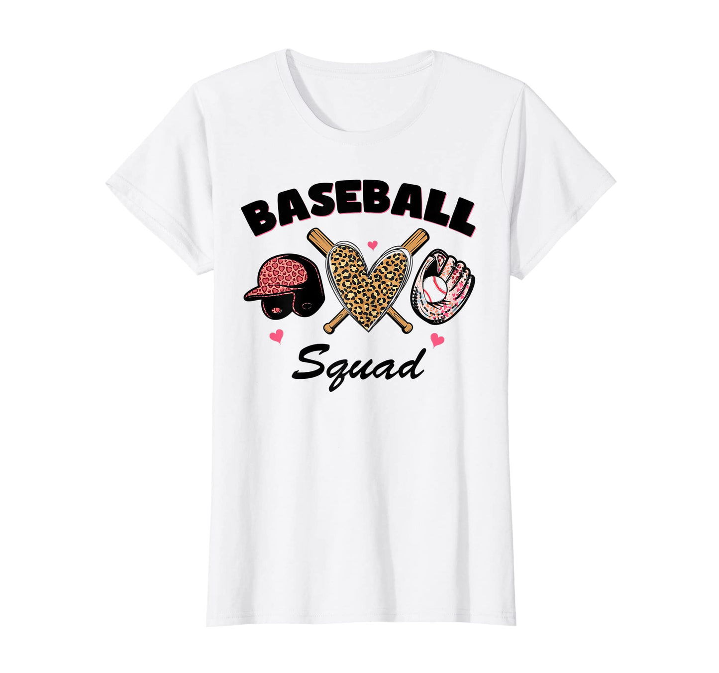 Baseball Squad Leopard Heart Game T-Shirt - Minimalist Print for Adults - T-Shirt, Sweatshirt, Hoodie