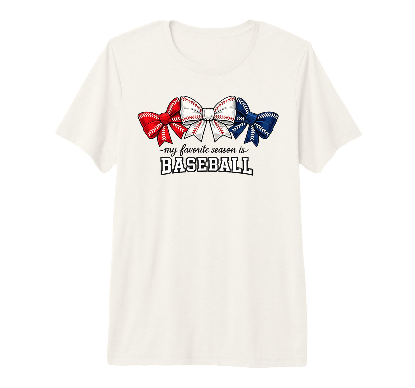 Baseball Season Is Best Bows Tri Blend T-Shirt - Trendy Graphic Men Women - T-Shirt, Sweatshirt, Hoodie