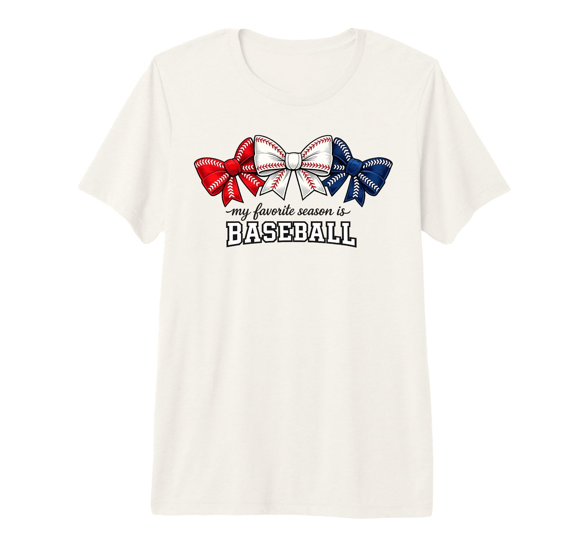 Baseball Season Is Best Bows Tri Blend T-Shirt - Trendy Graphic Men Women - T-Shirt, Sweatshirt, Hoodie
