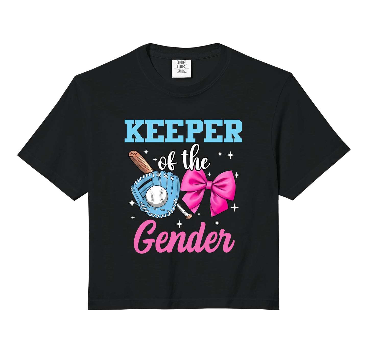 Baseball Or Bows Gender Reveal Keeper T-Shirt - Unique Graphic Unisex - T-Shirt, Sweatshirt, Hoodie