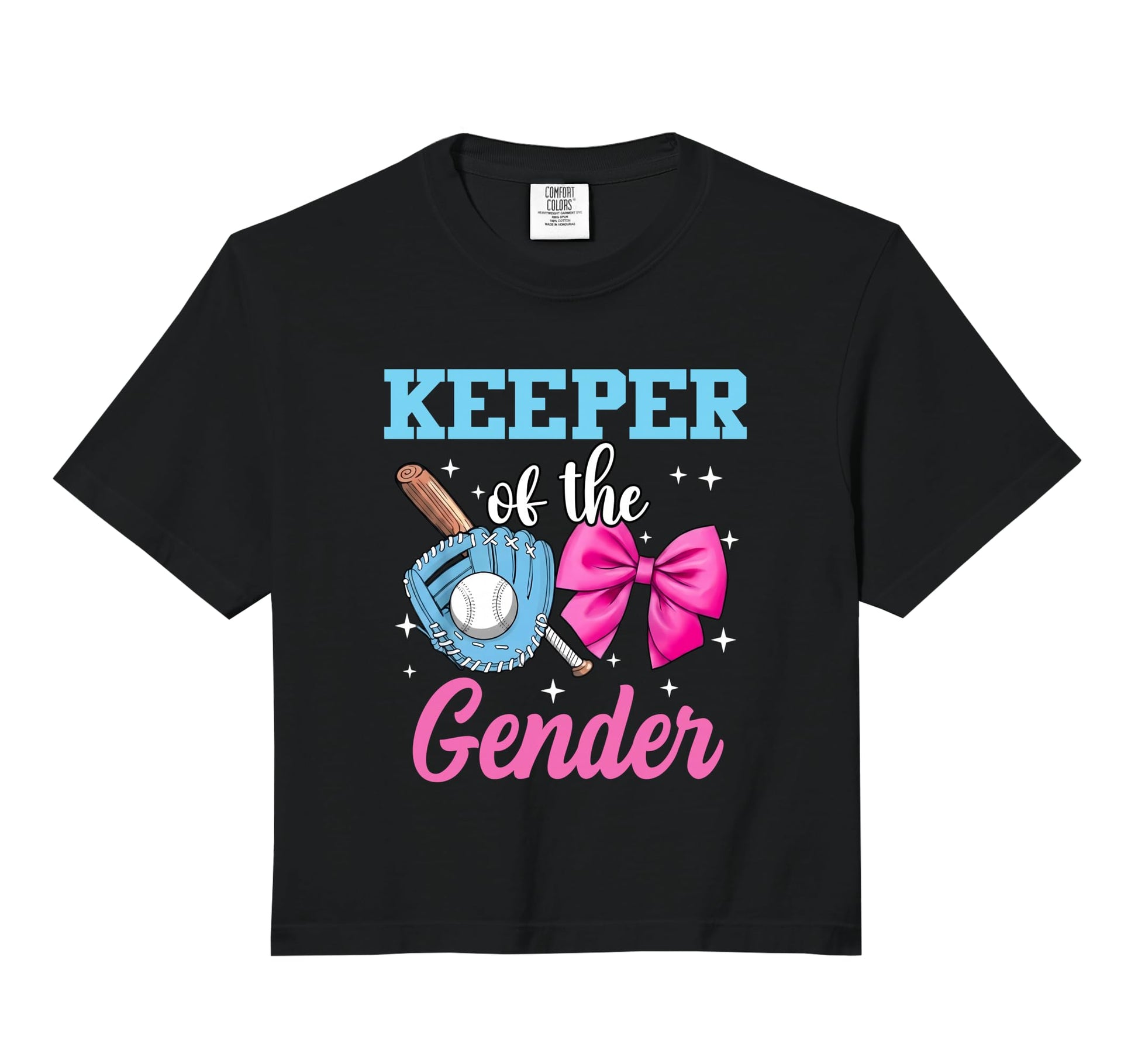 Baseball Or Bows Gender Reveal Keeper T-Shirt - Unique Graphic Unisex - T-Shirt, Sweatshirt, Hoodie