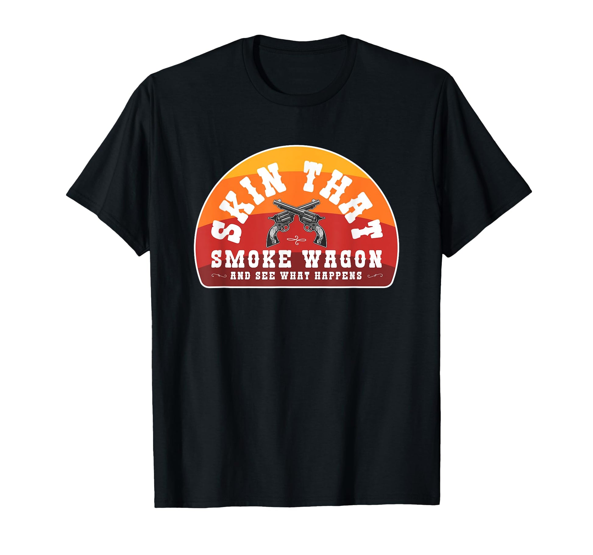 Skin That Smoke Wagon Desert Sunset T-Shirt - Minimalist Print Unisex - T-Shirt, Sweatshirt, Hoodie