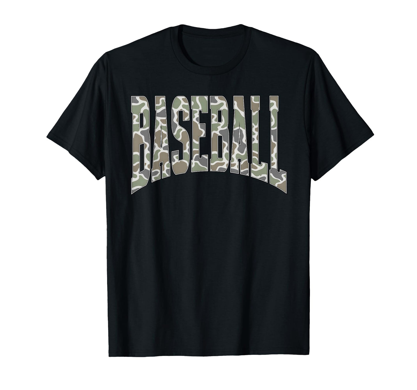 Camouflage Baseball Season Happy Game T-Shirt - Graphic Print for Adults - T-Shirt, Sweatshirt, Hoodie