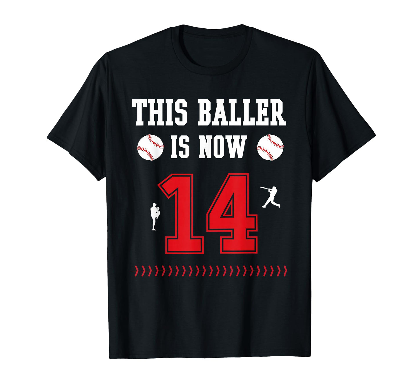 This Baller Is Now 14 Year Old 14Th T-Shirt - Custom Art Print Unisex - T-Shirt, Sweatshirt, Hoodie