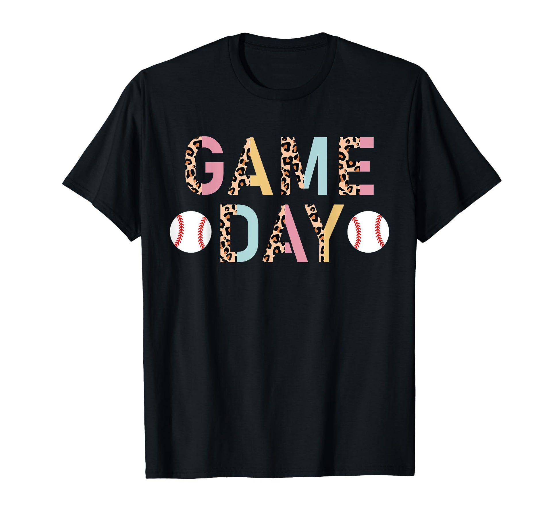 Game Day Baseball Leopard Baseball T-Shirt - Streetwear Style for Adults - T-Shirt, Sweatshirt, Hoodie