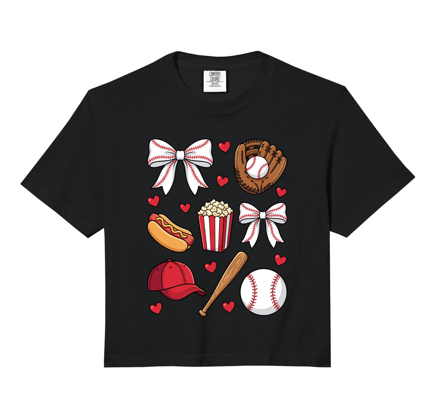Baseball Coquette Bow Mom Mama T-Shirt - Minimalist Print Men Women - T-Shirt, Sweatshirt, Hoodie