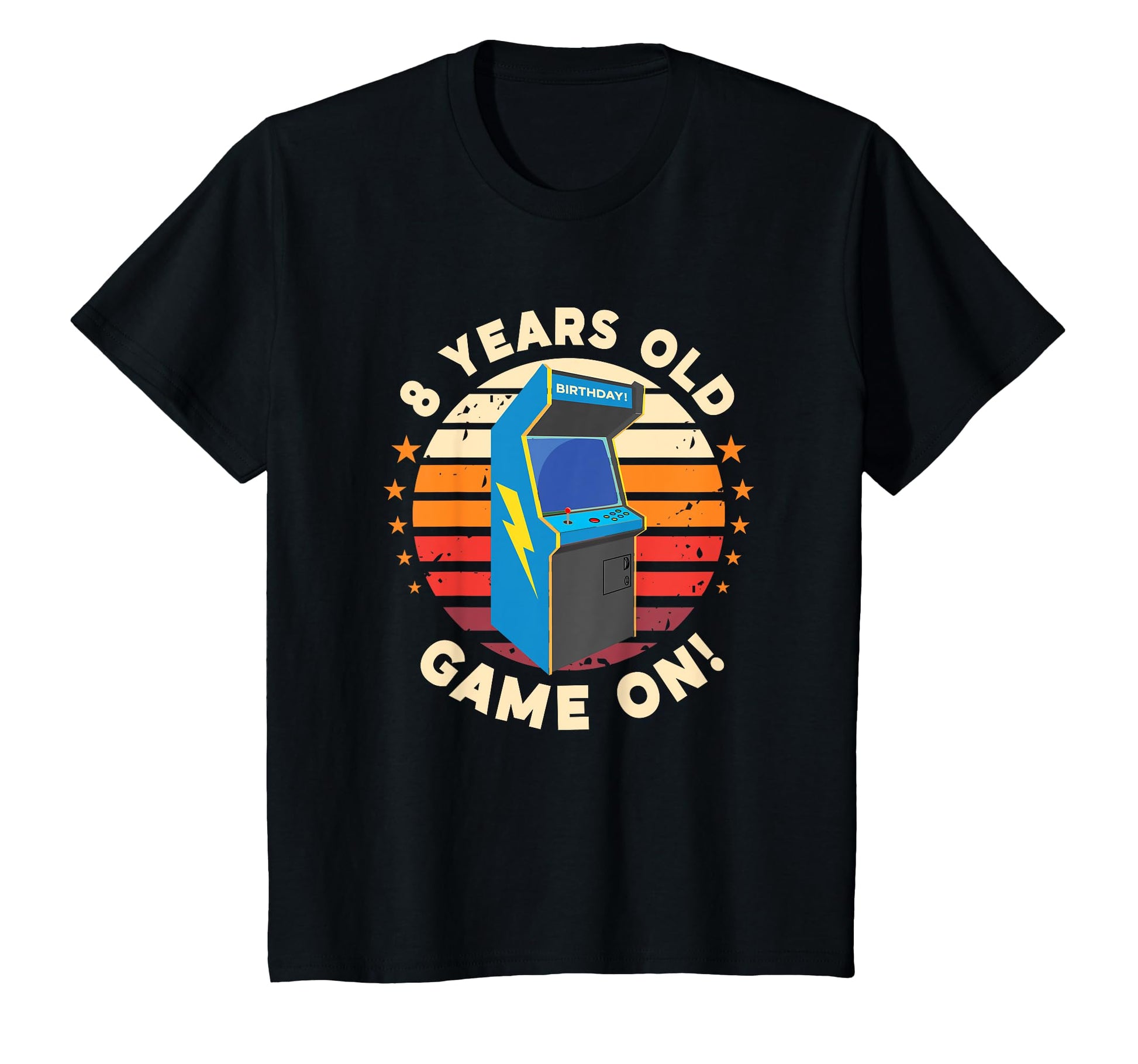 8 Year Old Birthday Wear Arcade Game T-Shirt - Unique Graphic Men Women - T-Shirt, Sweatshirt, Hoodie