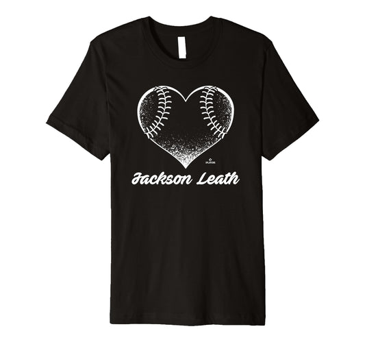 Baseball Heart Jackson Leath Prospect T-Shirt - Minimalist Print Unisex - T-Shirt, Sweatshirt, Hoodie