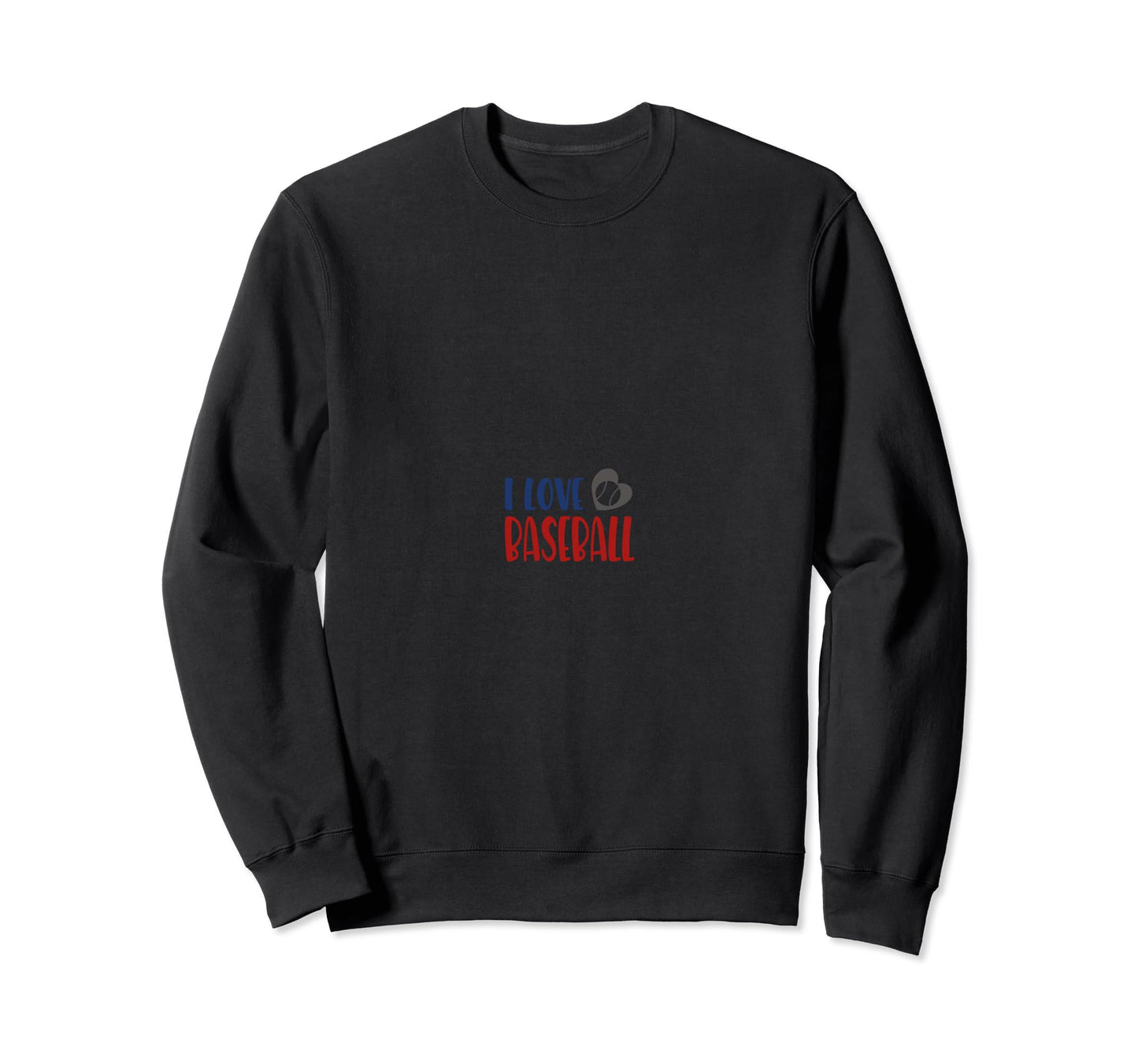 I Love Baseball Heart Ball Play T-Shirt - Minimalist Print for Adults - T-Shirt, Sweatshirt, Hoodie