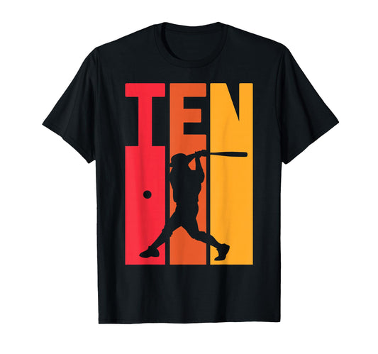 10Th Birthday Baseball 10 Years Old T-Shirt - Aesthetic Graphic Men Women - T-Shirt, Sweatshirt, Hoodie