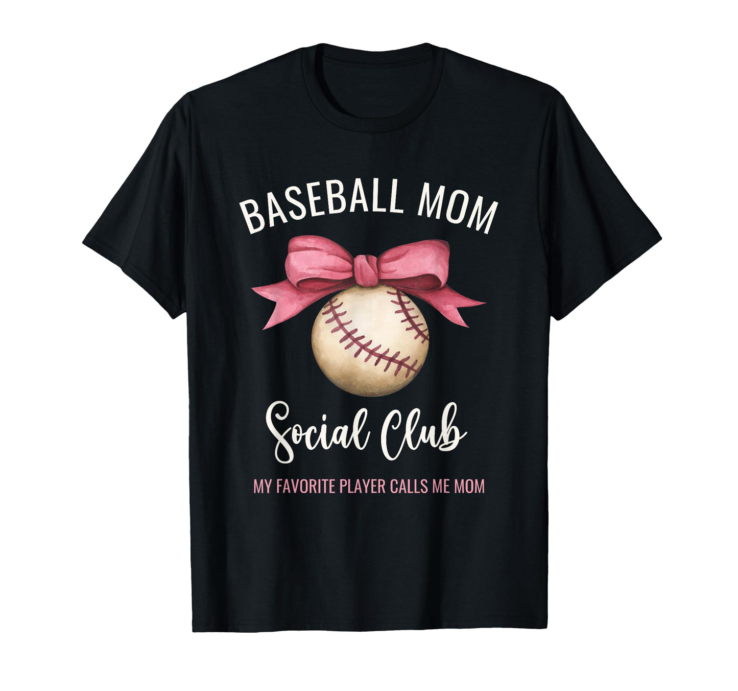 Baseball Mom My Favorite Player Calls T-Shirt - Fun Novelty Design Unisex - T-Shirt, Sweatshirt, Hoodie