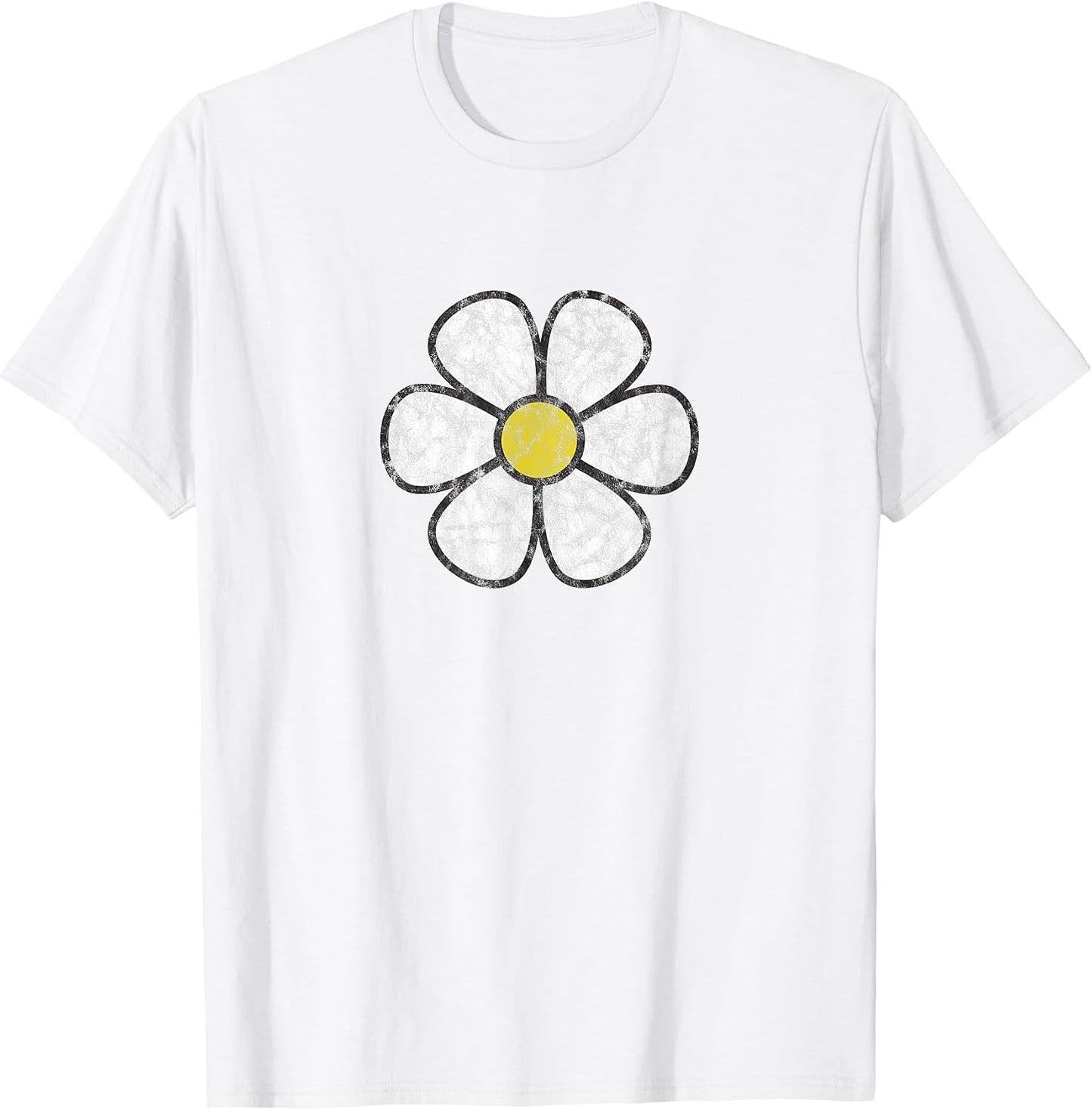 Hippie Daisy Flower Vintage Graphic Effect - Adult & Kids T-Shirts, Sweatshirts & Hoodies apparel design preview 1