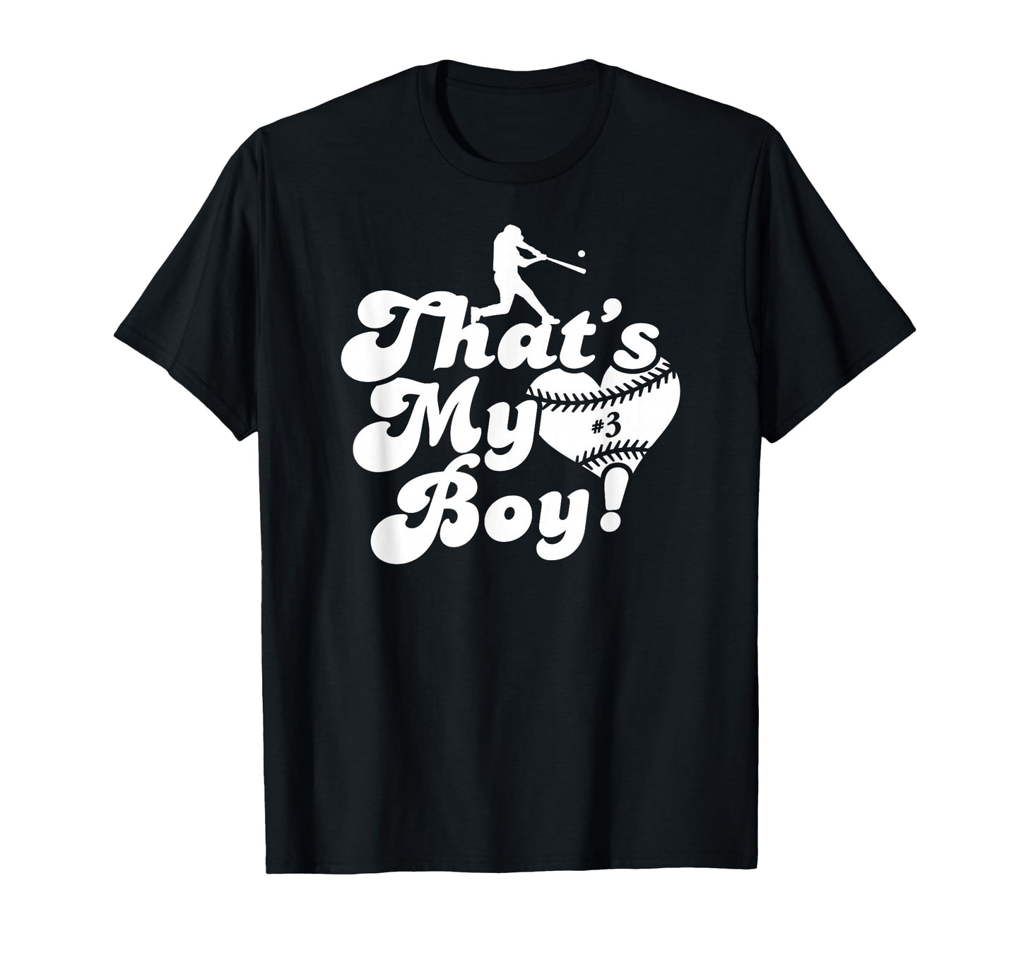 Thats My Heart 3 Love Baseball Mom Dad T-Shirt - Graphic Print Unisex - T-Shirt, Sweatshirt, Hoodie