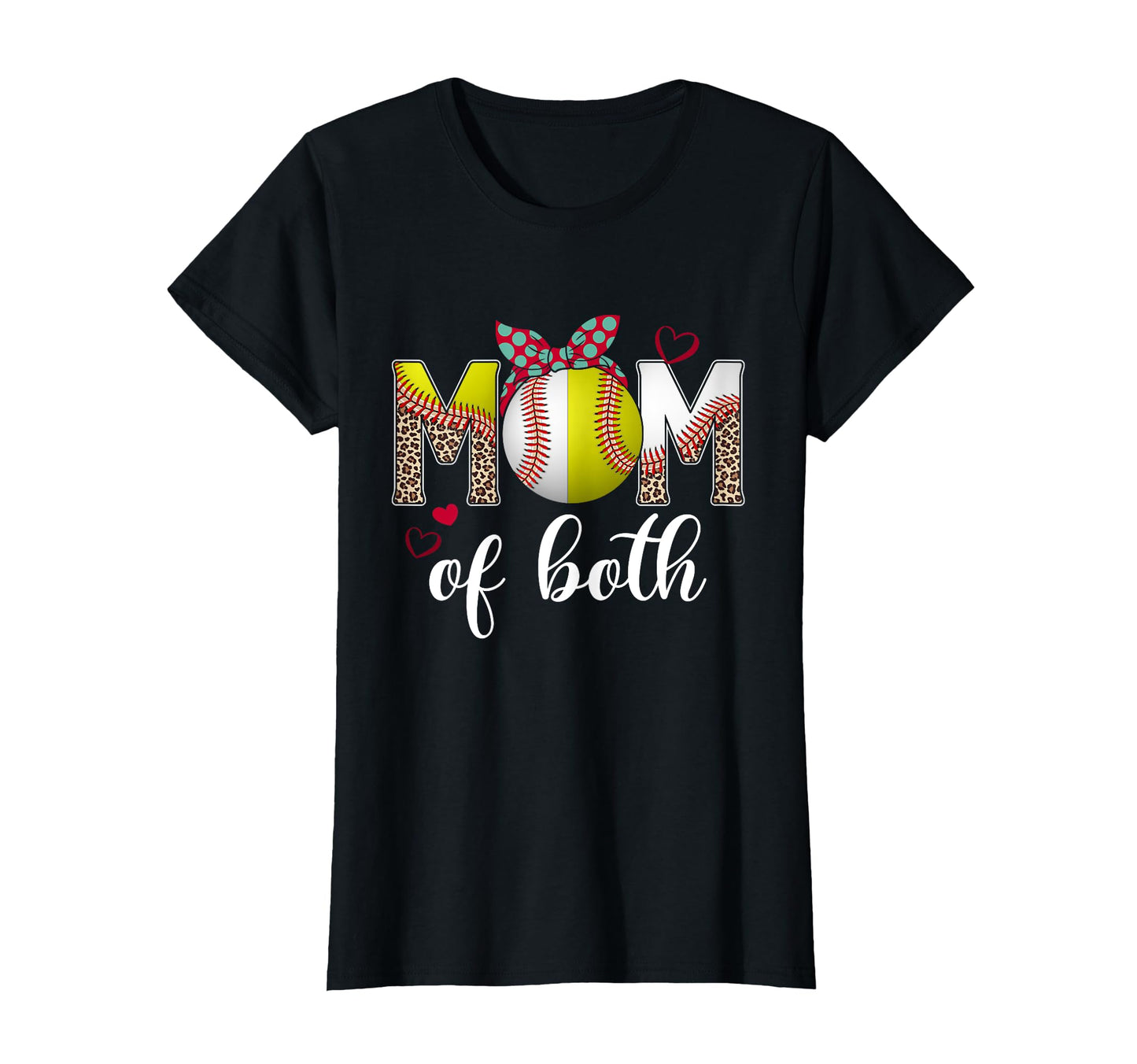 Mom Both Leopard Mothers Day Baseball T-Shirt - Custom Art Print Men Women - T-Shirt, Sweatshirt, Hoodie