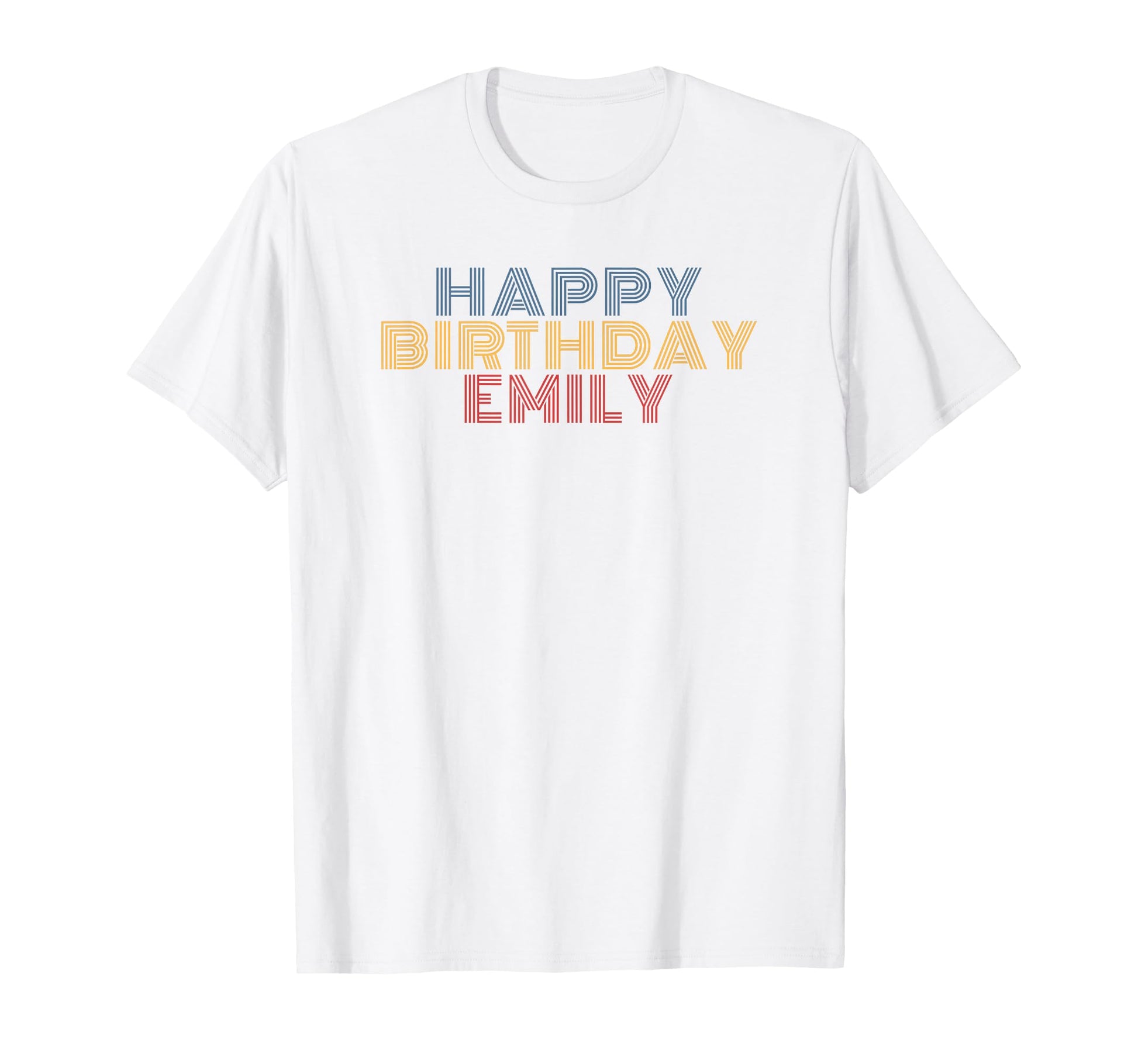 Happy Birthday Emily Personalized Name T-Shirt - Trendy Graphic for Adults - T-Shirt, Sweatshirt, Hoodie