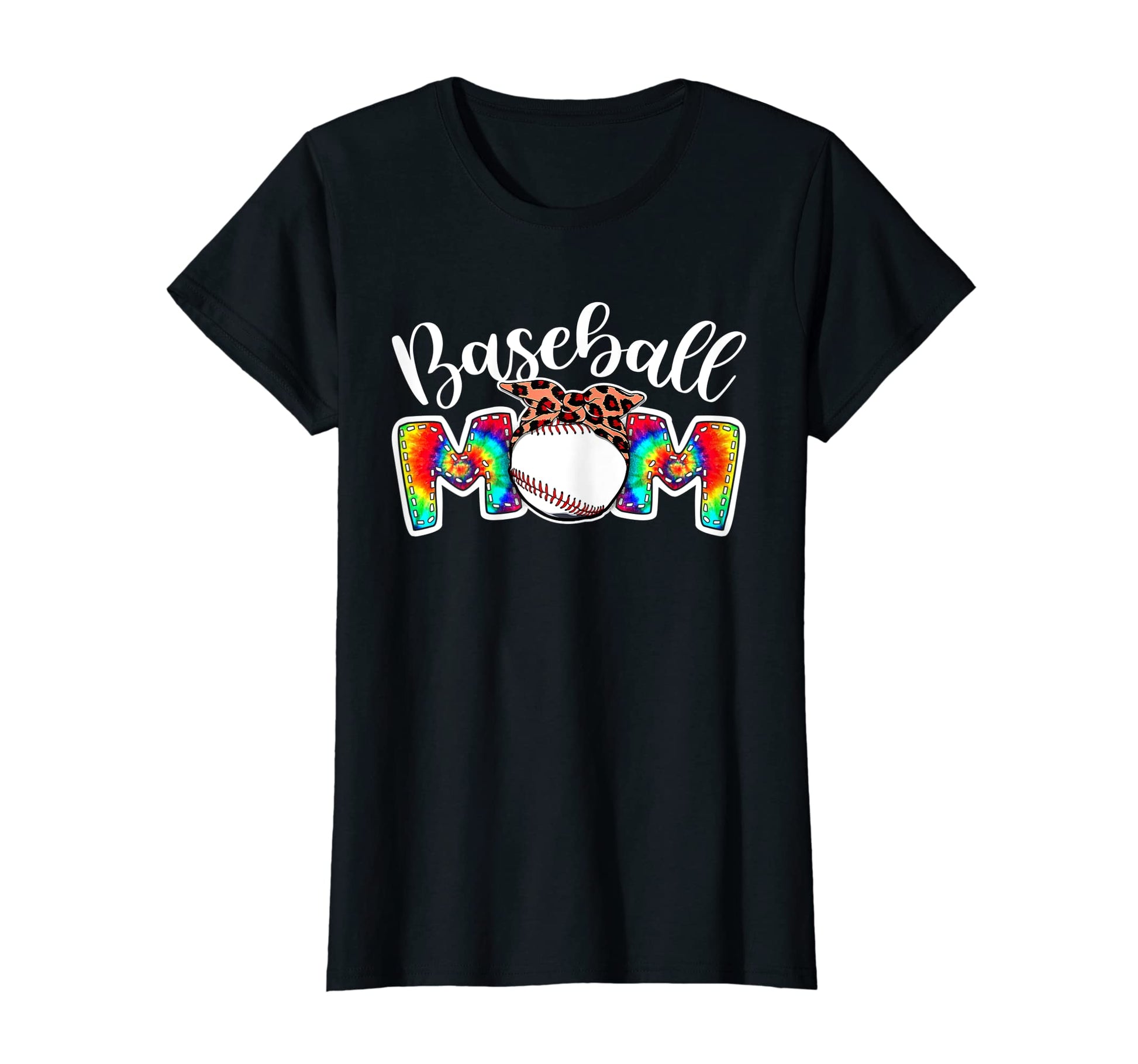 Womens Bandana Baseball Mom Leopard T-Shirt - Minimalist Print Unisex - T-Shirt, Sweatshirt, Hoodie