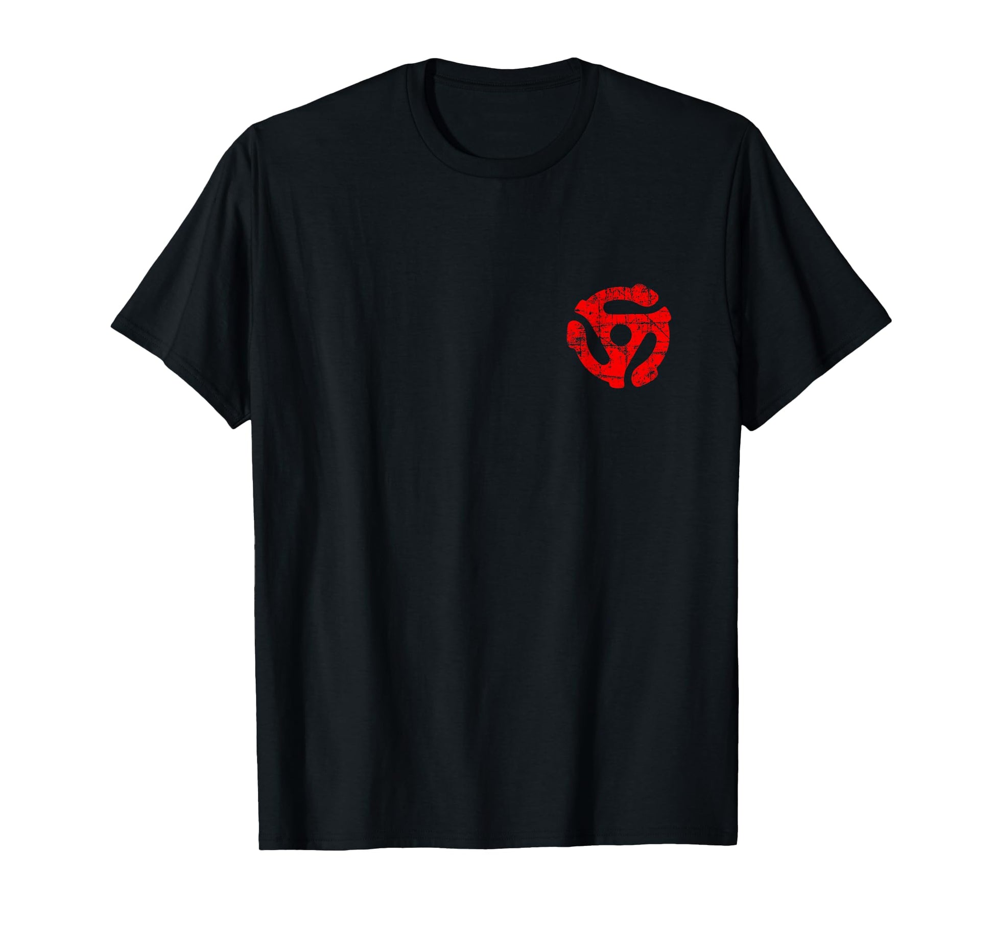 45 Rpm Record Adapter Red Turntable T-Shirt - Novelty Apparel for Adults - T-Shirt, Sweatshirt, Hoodie