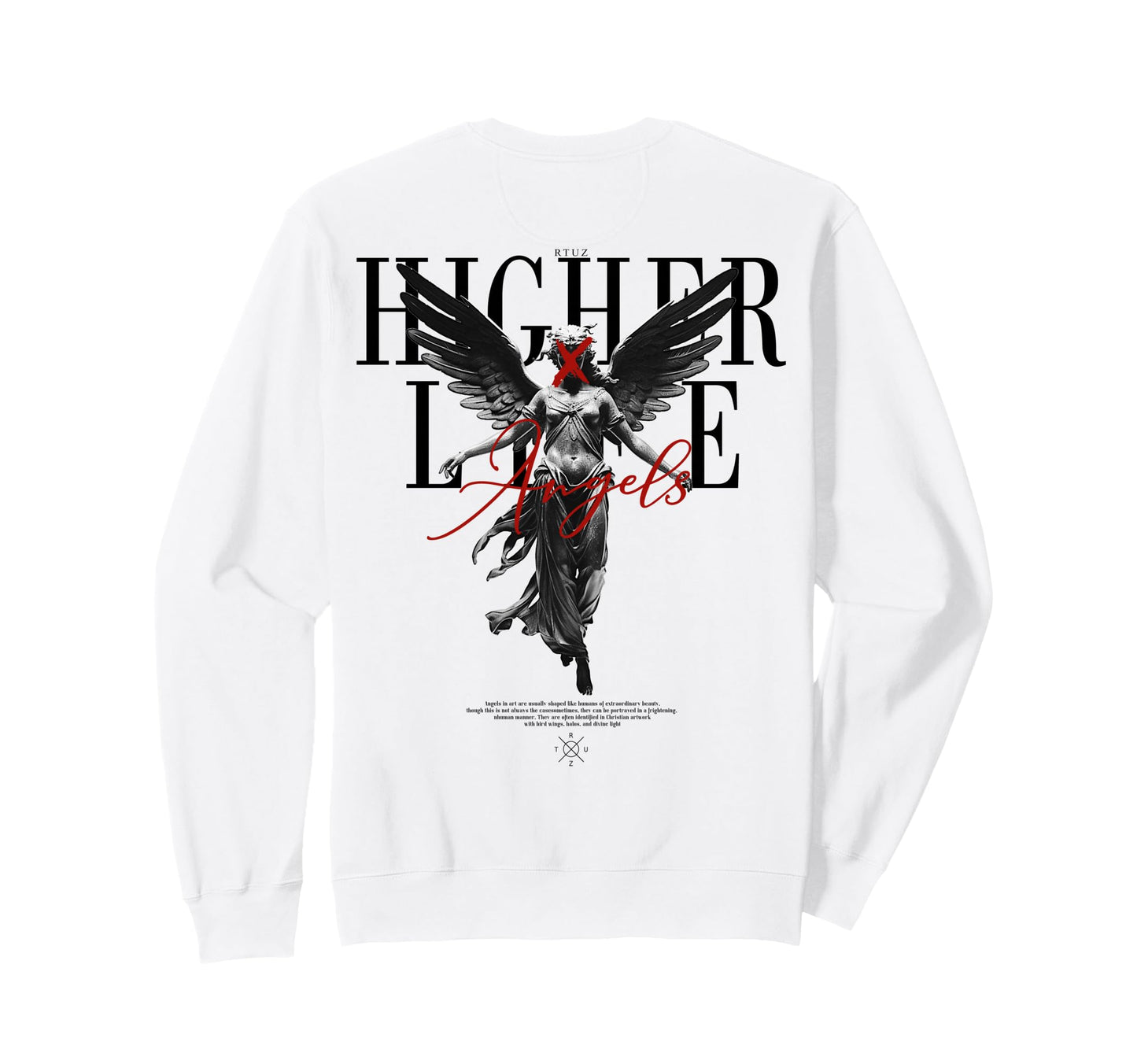 Back Y2K Aesthetic Streetwear Angel Sweatshirt - Trendy Graphic Men Women - T-Shirt, Sweatshirt, Hoodie
