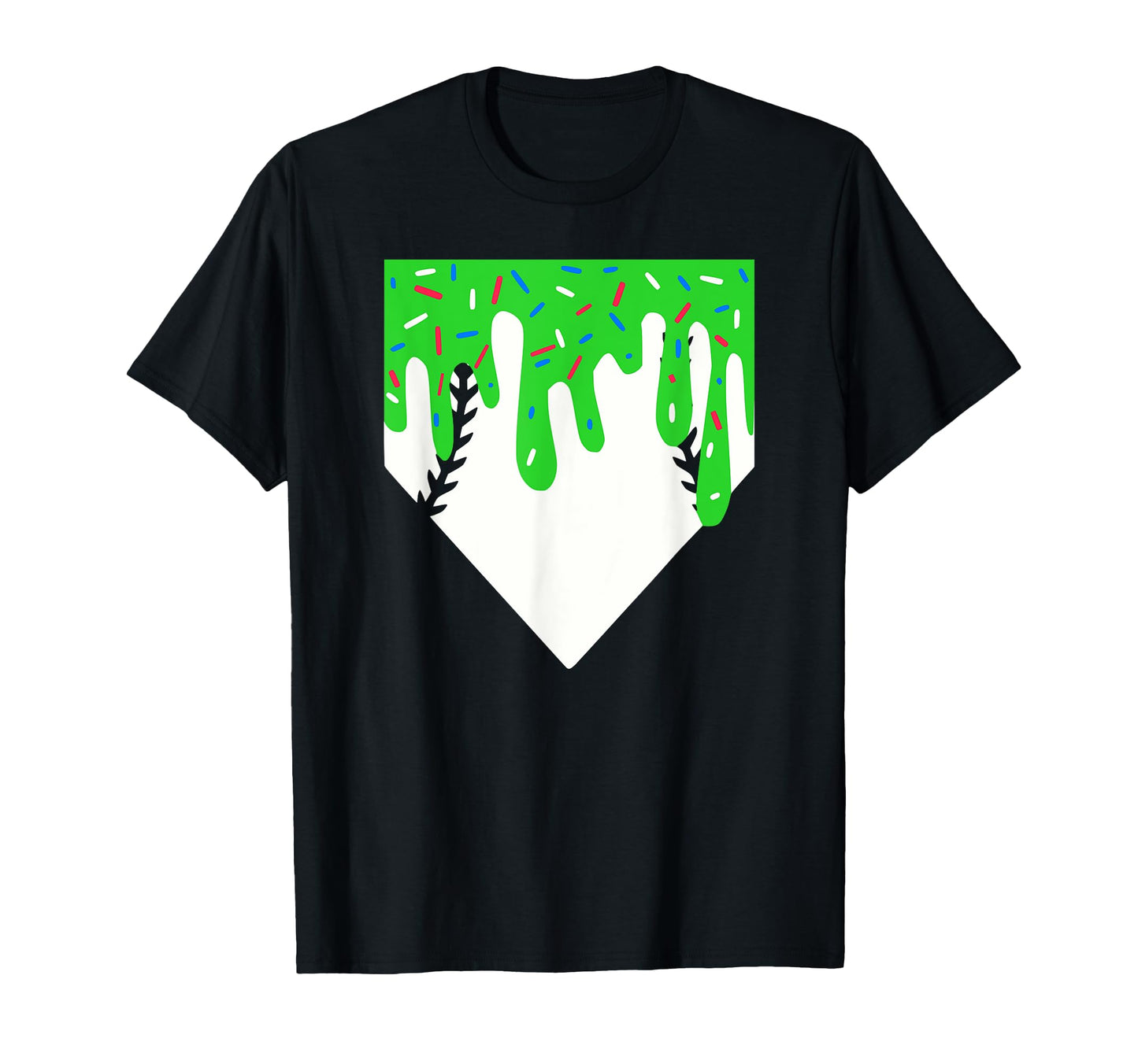 Funny Baseball Home Plate Ice Cream T-Shirt - Fun Novelty Design Unisex - T-Shirt, Sweatshirt, Hoodie