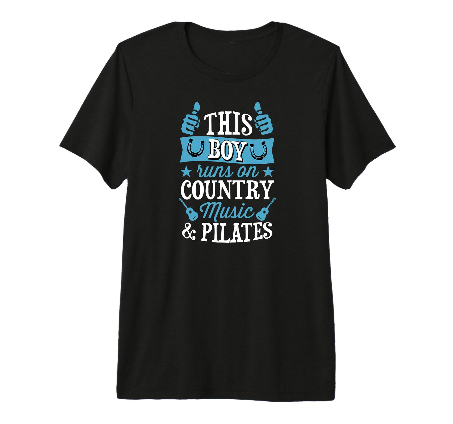 This Runs Country Music And Pilates Tri T-Shirt - Custom Art Print Unisex - T-Shirt, Sweatshirt, Hoodie