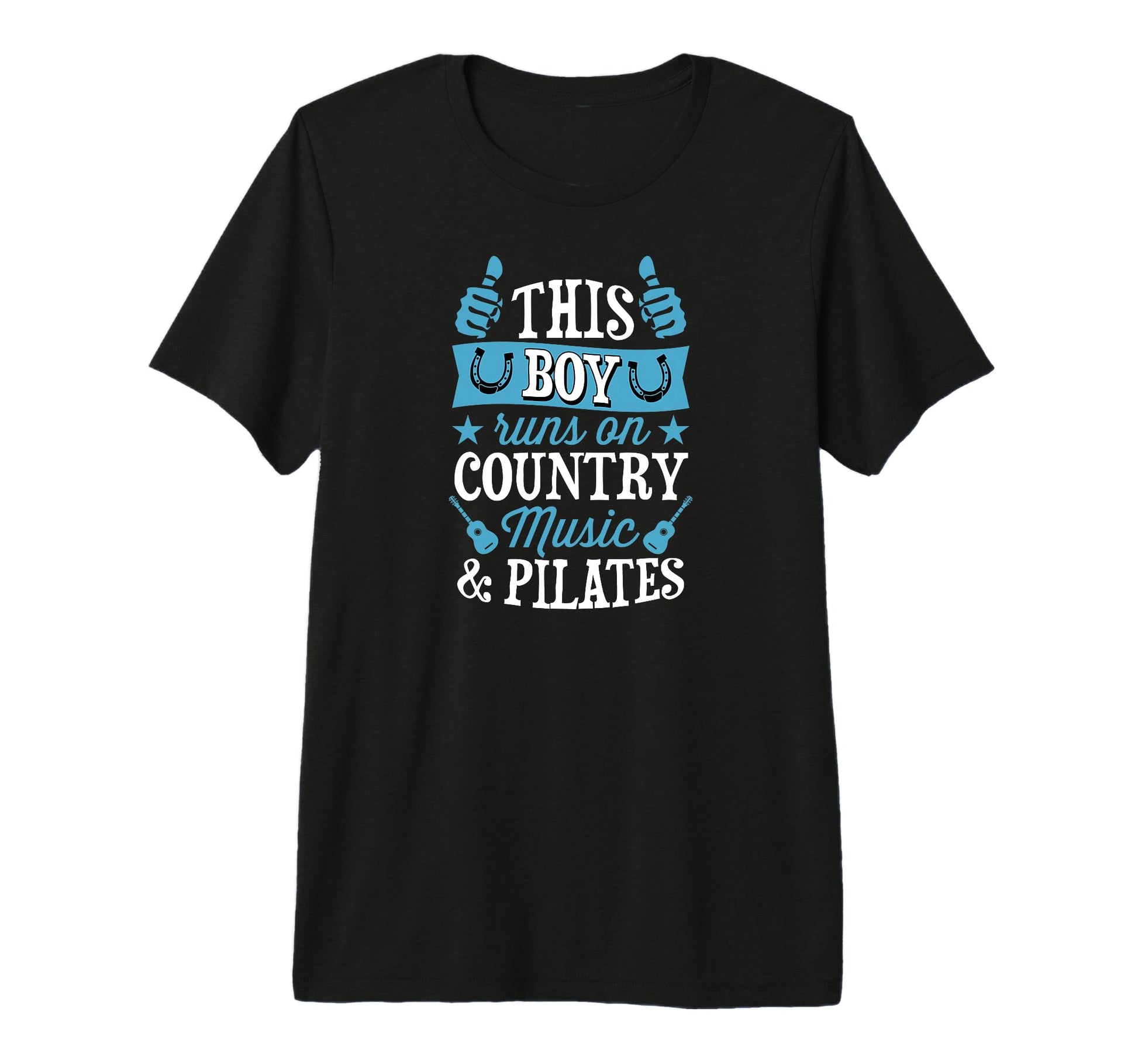 This Runs Country Music And Pilates Tri T-Shirt - Custom Art Print Unisex - T-Shirt, Sweatshirt, Hoodie