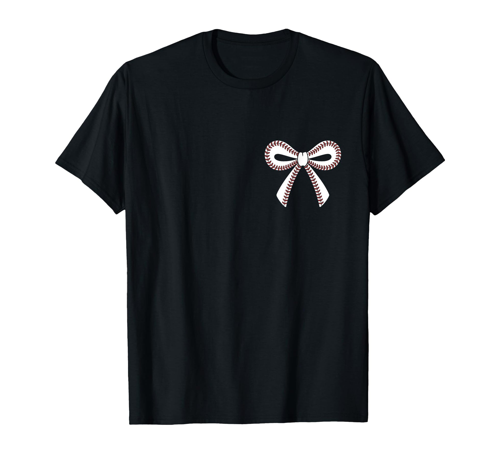 Baseball Bow Baseball Mom Mama T-Shirt - Custom Art Print for Adults - T-Shirt, Sweatshirt, Hoodie