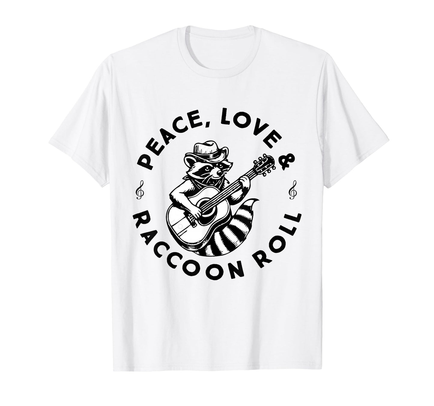 Raccoon Rock And Roll Music Raccoon T-Shirt - Minimalist Print Men Women - T-Shirt, Sweatshirt, Hoodie