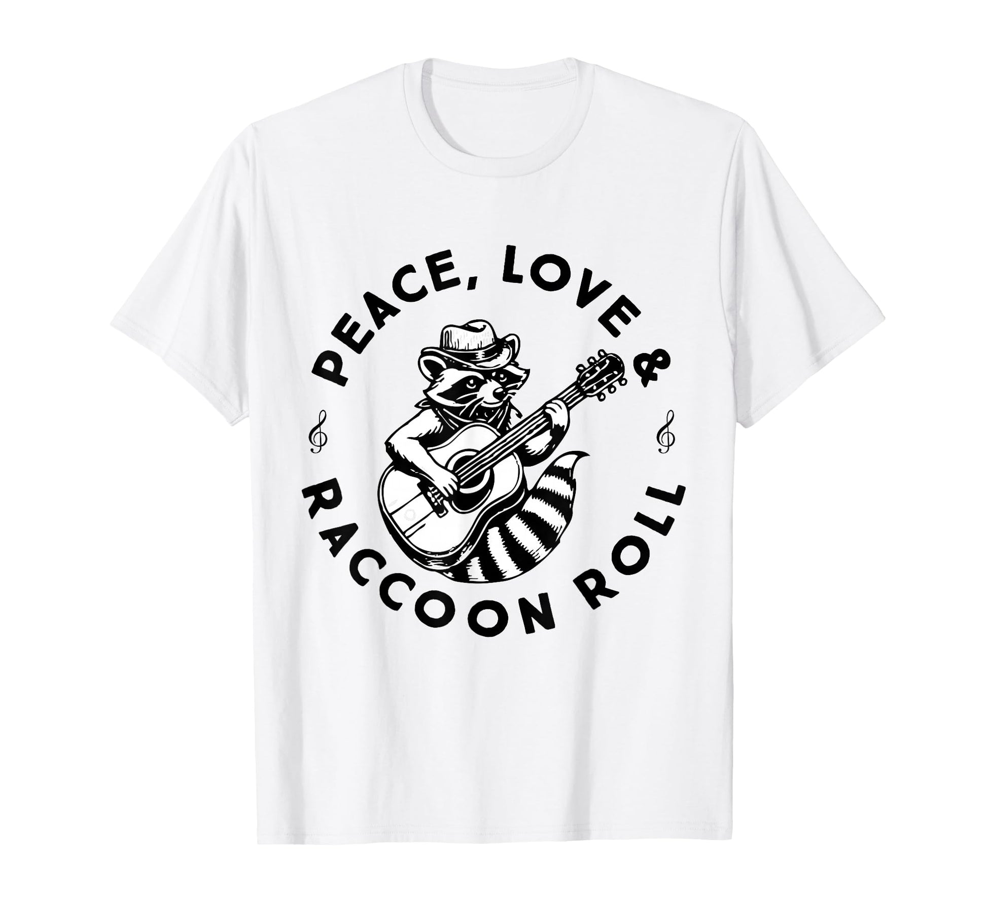 Raccoon Rock And Roll Music Raccoon T-Shirt - Minimalist Print Men Women - T-Shirt, Sweatshirt, Hoodie