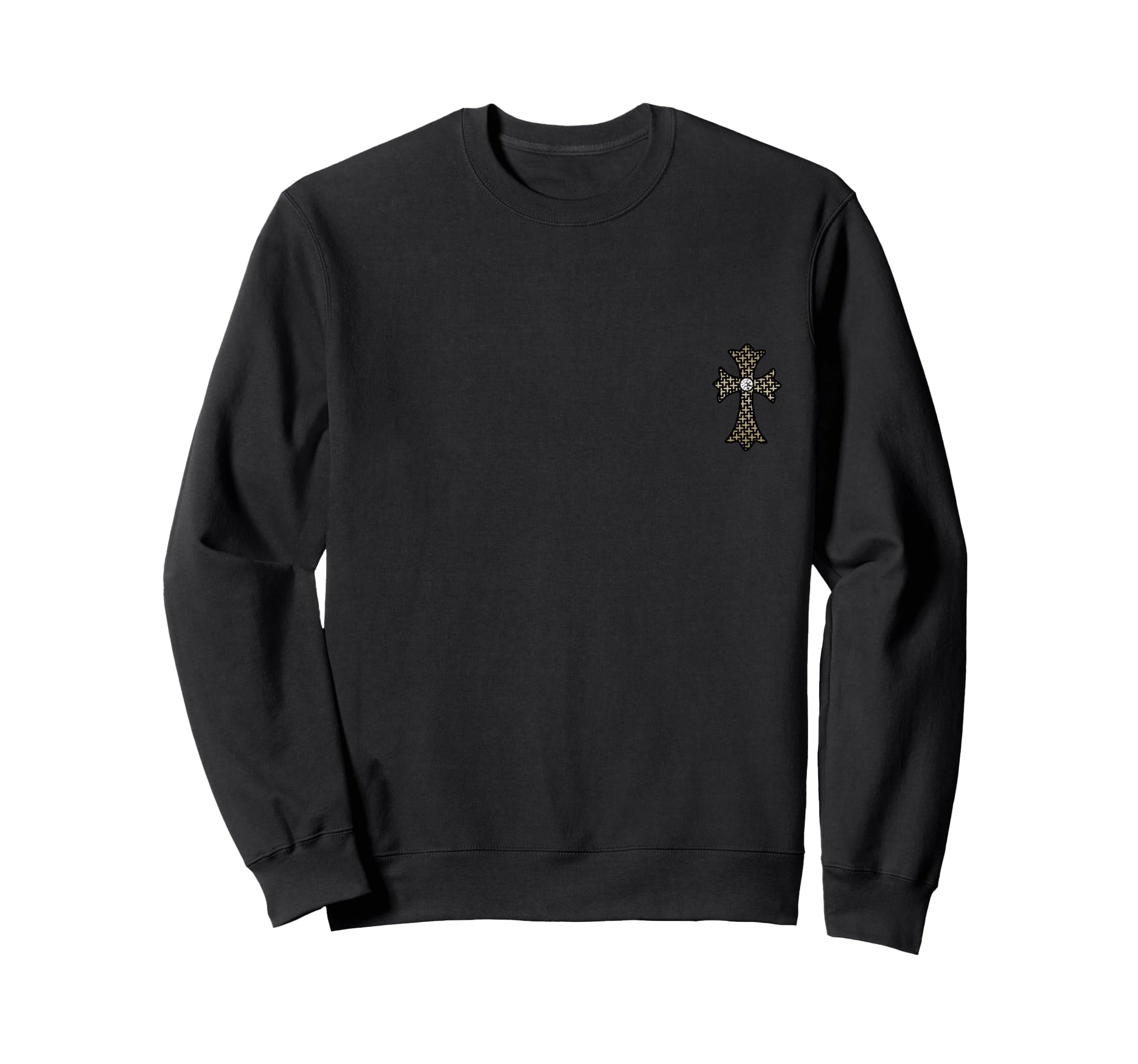 Diamonds Monogram Gold Cross Sweatshirt - Streetwear Style Unisex - T-Shirt, Sweatshirt, Hoodie