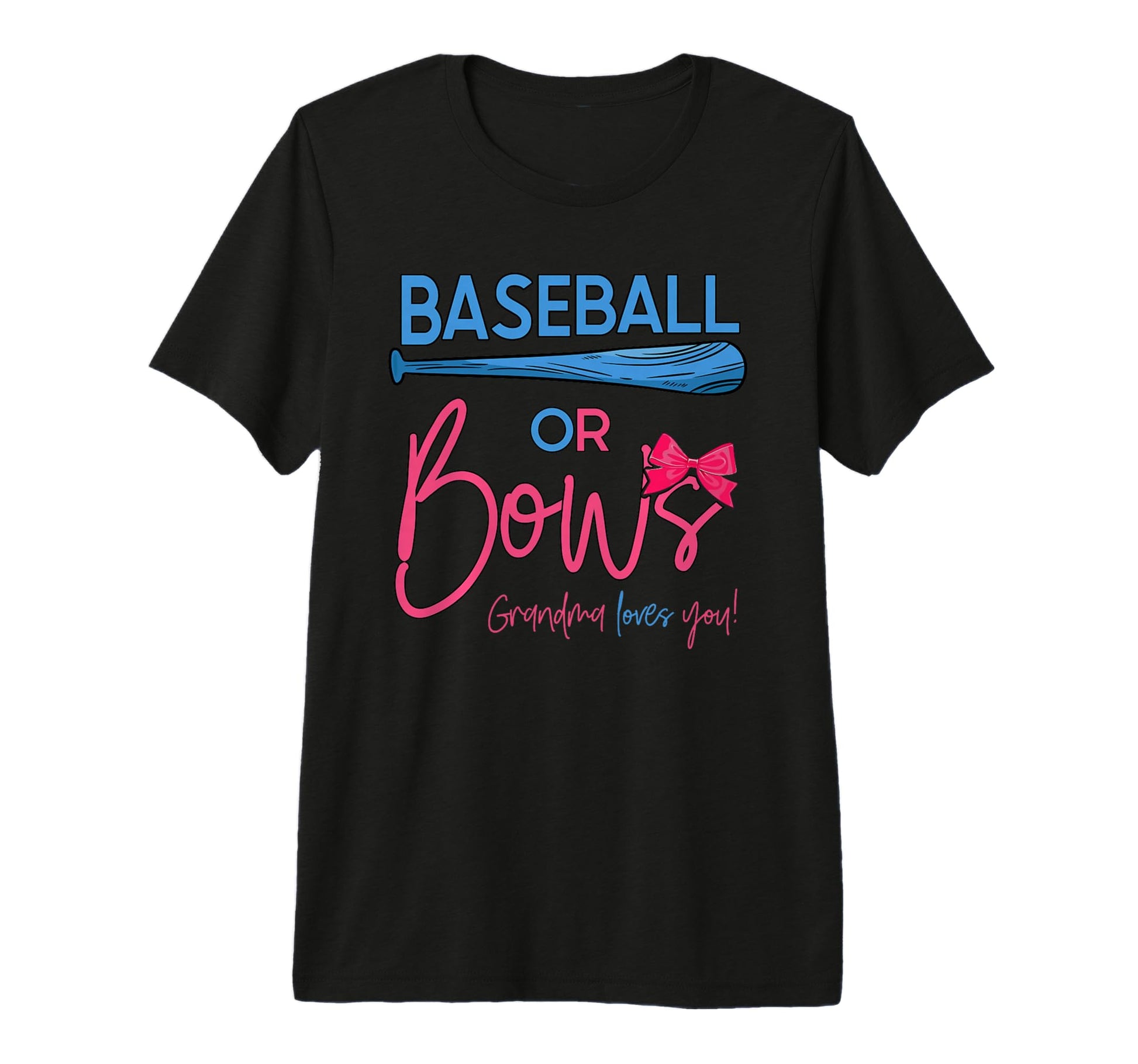 Baseball Or Bows Gender Reveal T-Shirt - Fun Novelty Design for Adults - T-Shirt, Sweatshirt, Hoodie