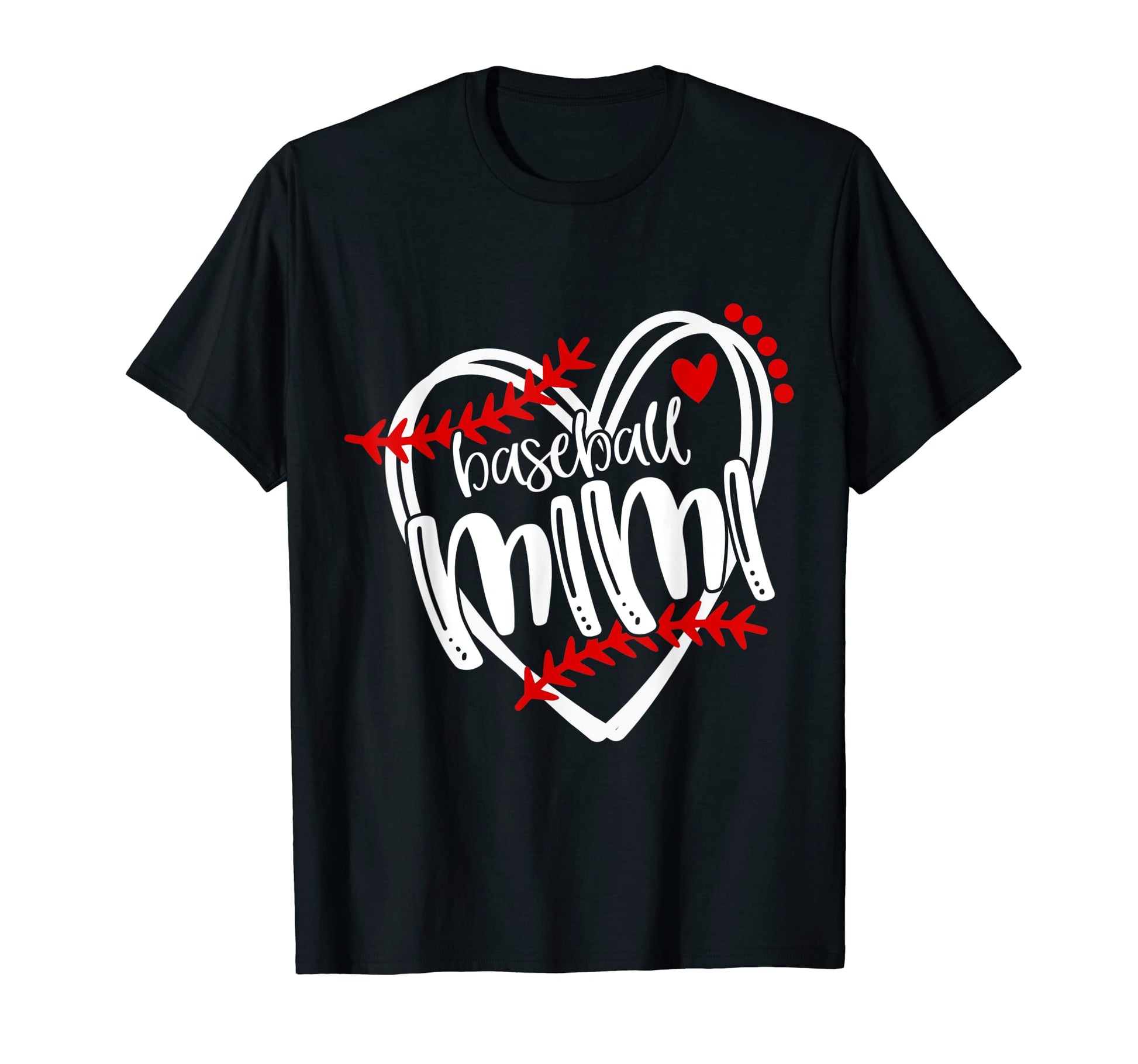 Baseball Mimi Distressed Heart Laces T-Shirt - Graphic Print for Adults - T-Shirt, Sweatshirt, Hoodie