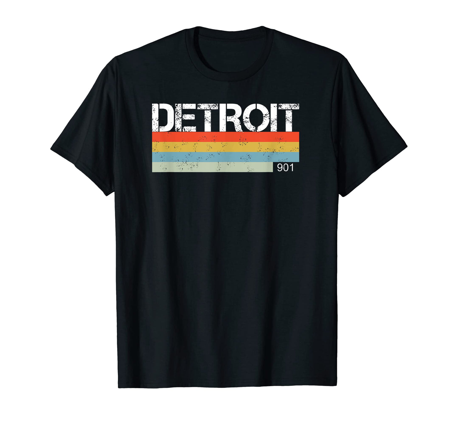 Detroit Michigan Area Code 901 Stripes T-Shirt - Unique Graphic Unisex - T-Shirt, Sweatshirt, Hoodie
