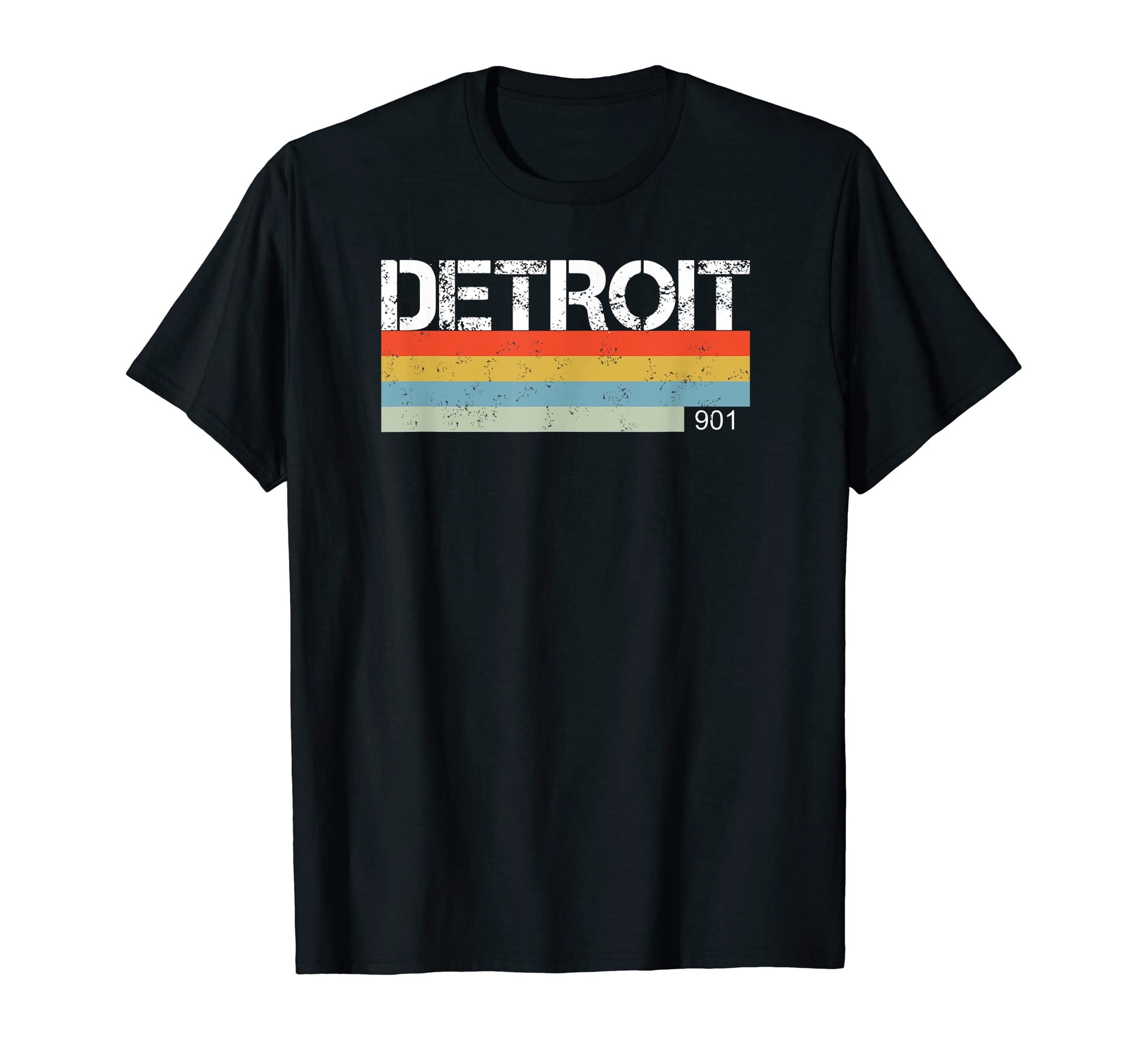 Detroit Michigan Area Code 901 Stripes T-Shirt - Unique Graphic Unisex - T-Shirt, Sweatshirt, Hoodie