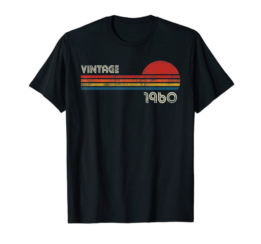 1960 Chest Stripe Birthday T-Shirt - Casual Everyday Wear for Adults - T-Shirt, Sweatshirt, Hoodie