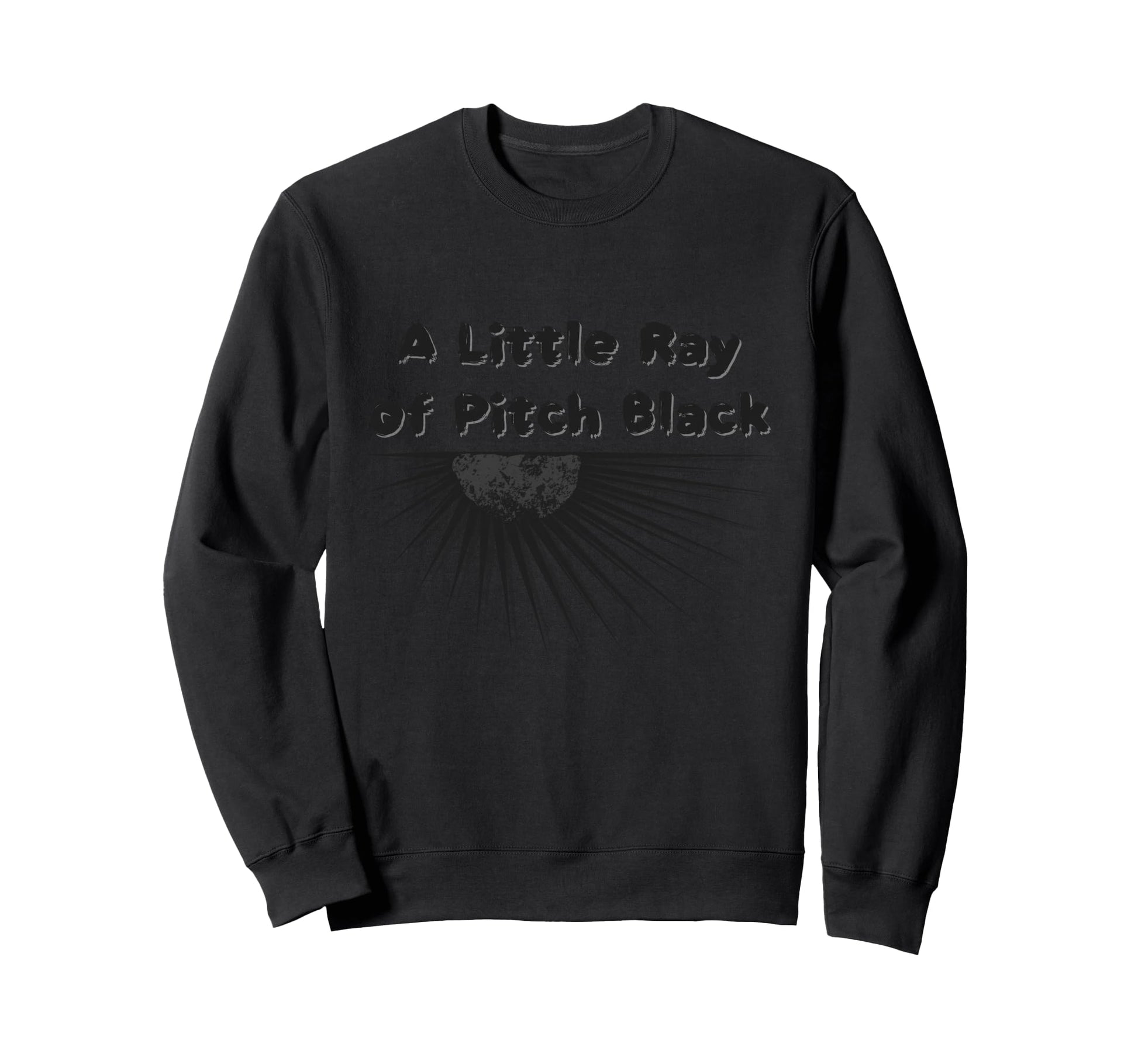 Little Ray Pitch Black Sweatshirt - Aesthetic Graphic for Adults - T-Shirt, Sweatshirt, Hoodie