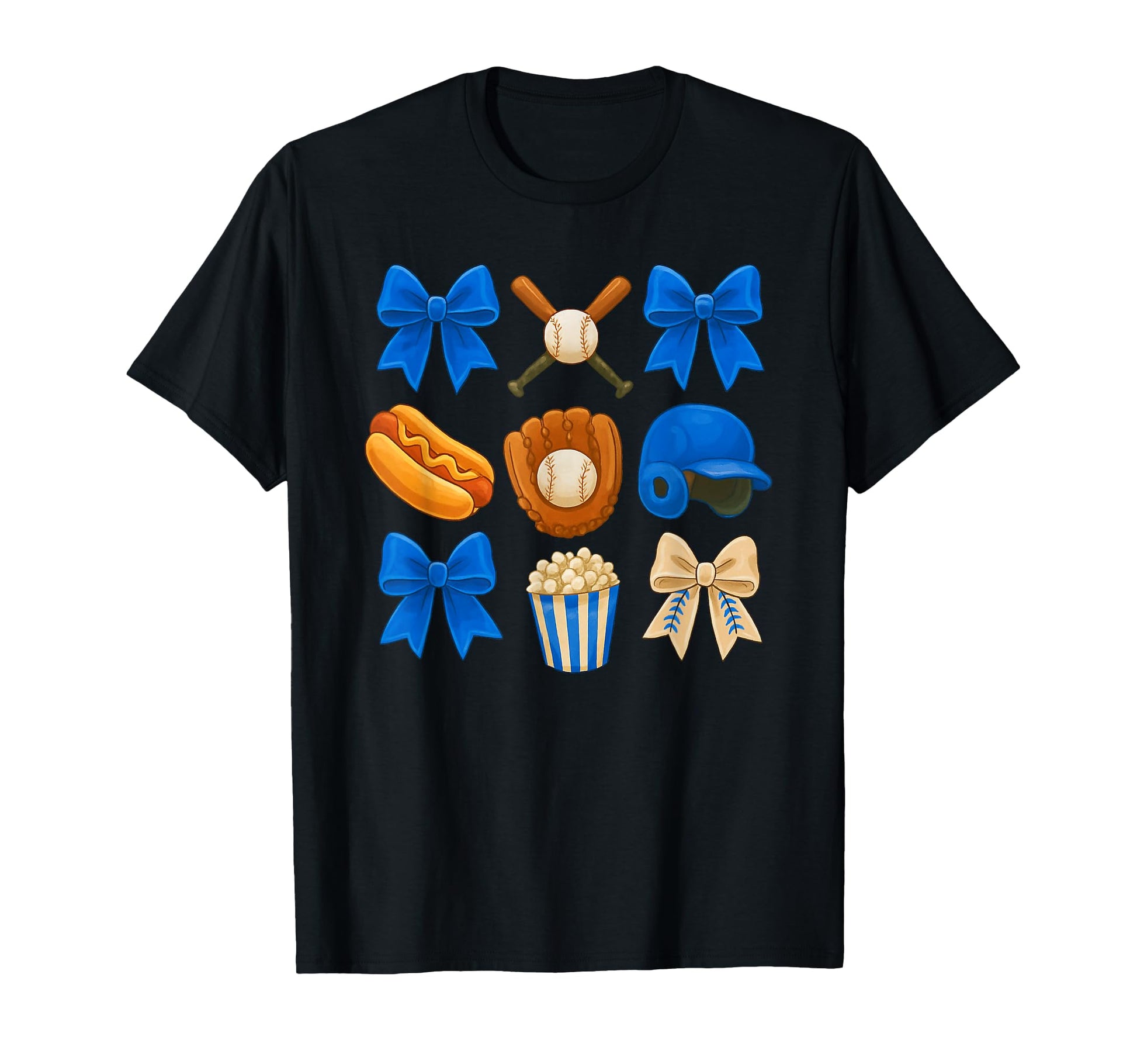 Coquette Bow Baseball Game Day T-Shirt - Fun Novelty Design for Adults - T-Shirt, Sweatshirt, Hoodie