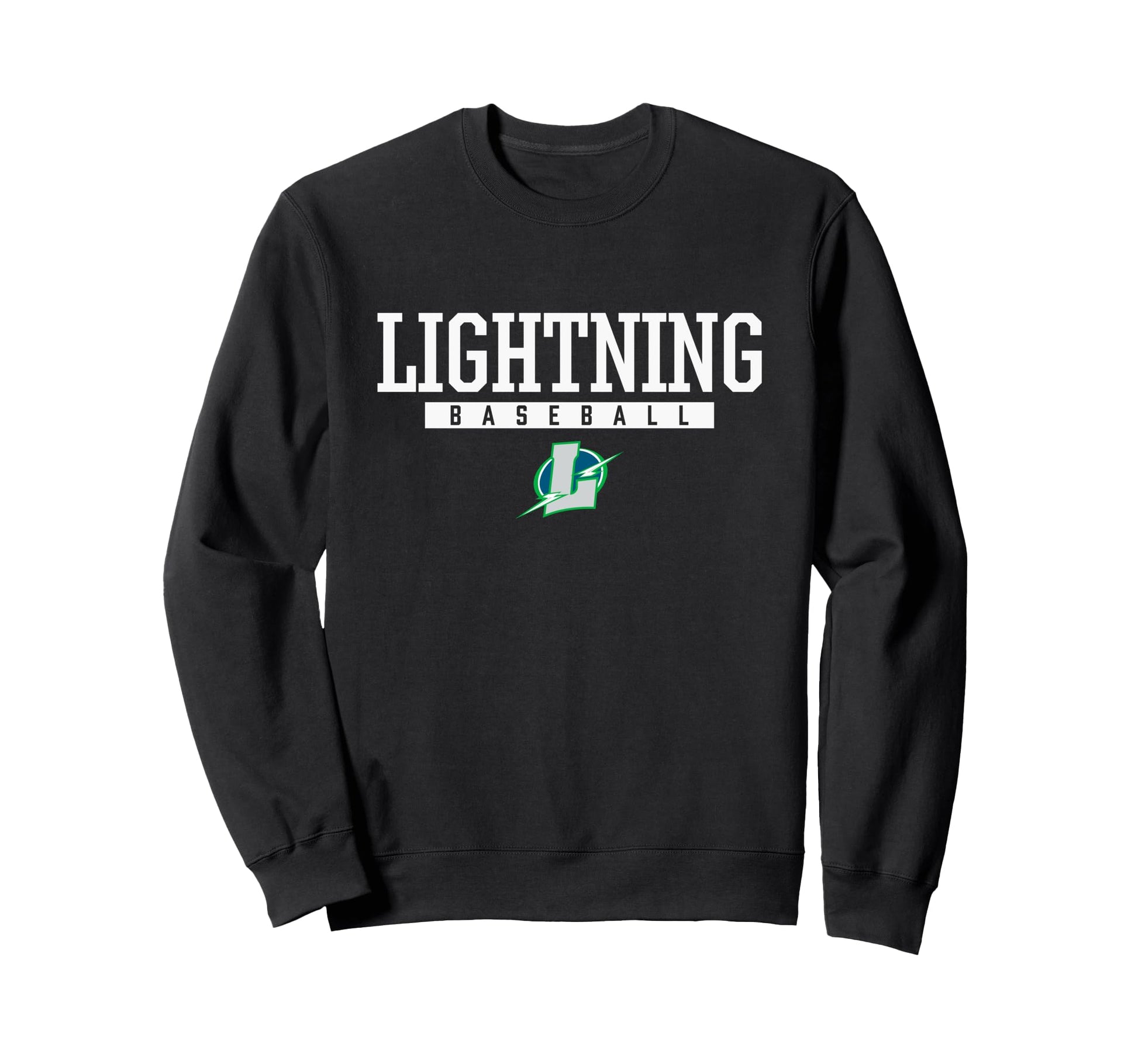 Lapeer Lightning Logo Baseball Hs Sweatshirt - Trendy Graphic Men Women - T-Shirt, Sweatshirt, Hoodie