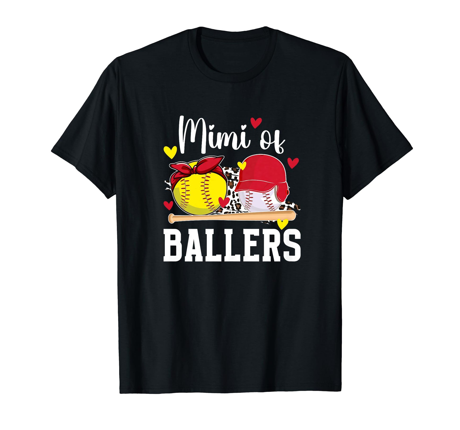 Mimi Ballers Leopard Softball Baseball T-Shirt - Novelty Apparel Men Women - T-Shirt, Sweatshirt, Hoodie