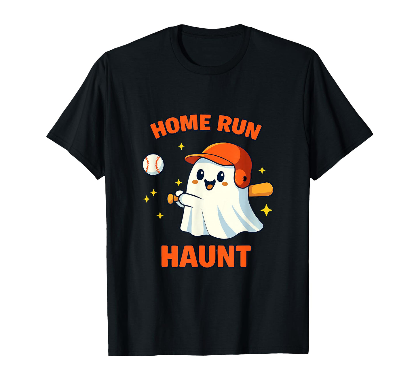 Home Run Haunt Ghost Baseball T-Shirt - Fun Novelty Design for Adults - T-Shirt, Sweatshirt, Hoodie