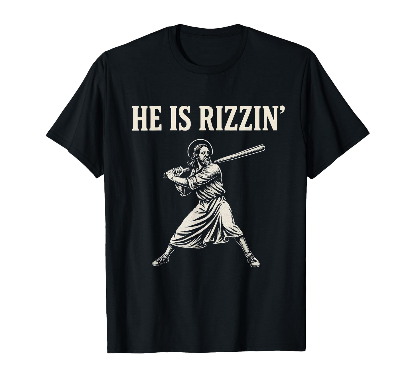 He Is Rizzin Funny Jesus Baseball Meme T-Shirt - Aesthetic Graphic Unisex - T-Shirt, Sweatshirt, Hoodie